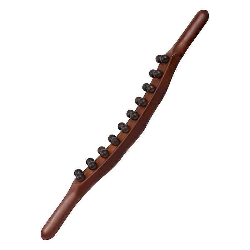 Carbonized Double Row 20-bead Massage Rolling Stick 58cm 20 Beads