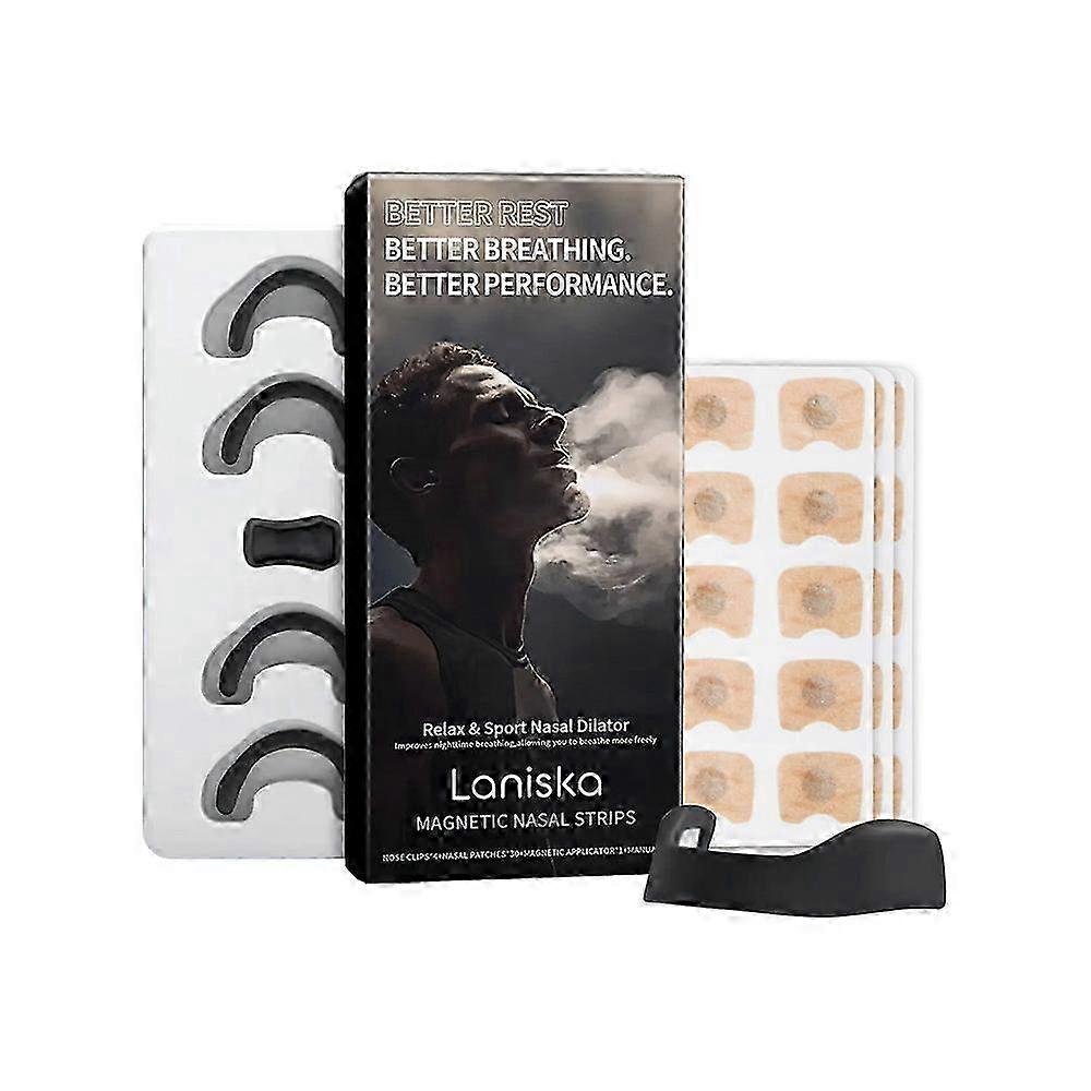 Anti-Snoring Nose Care Device Set: Reduces Snoring, Enhances Sleep Quality, Nose Clip and Strip for Comfortable Nose Protection