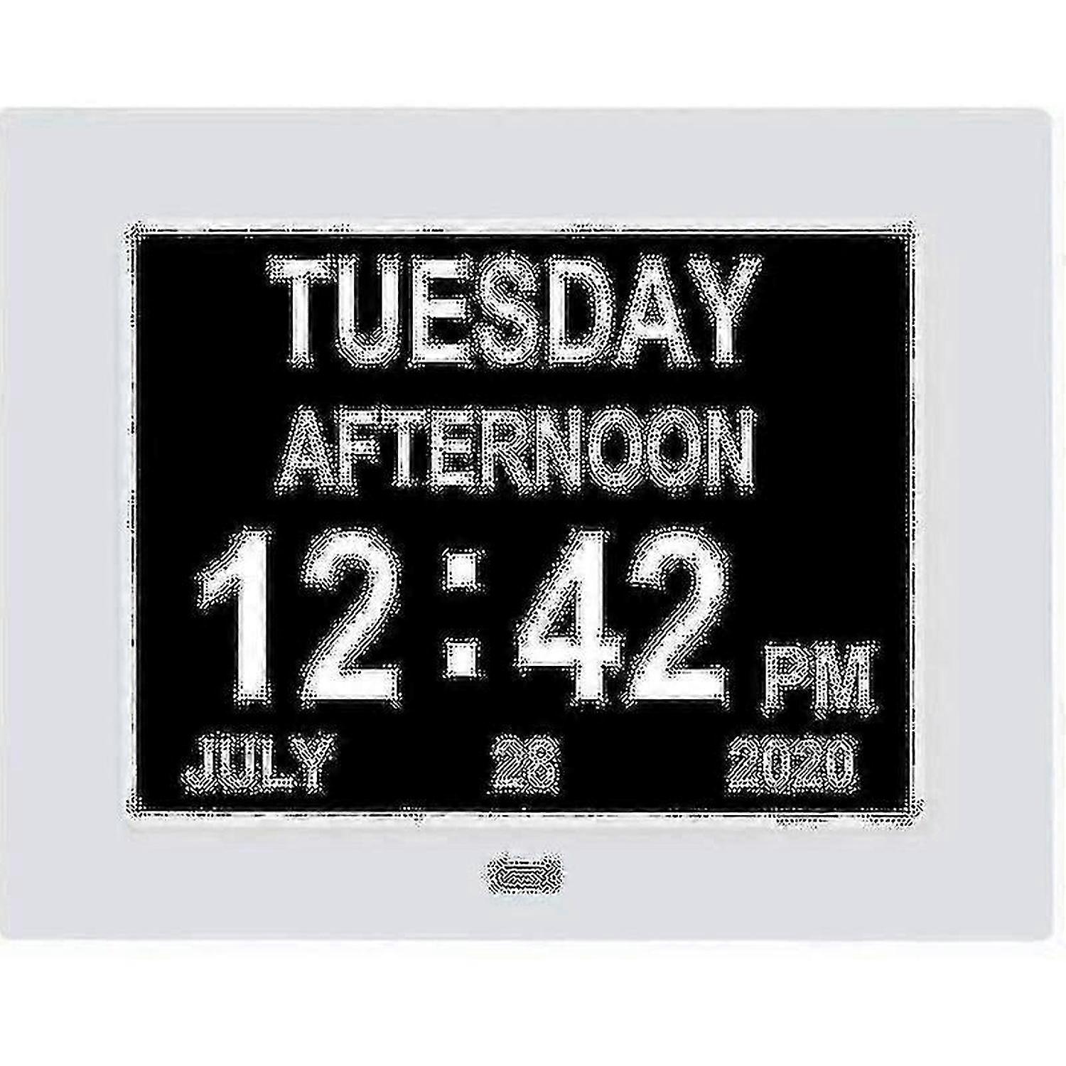 2024 New Digital Dementia Clock Calendar Clock Day Date Clock Large Display Large Clear Unabbreviated Time And Date(black