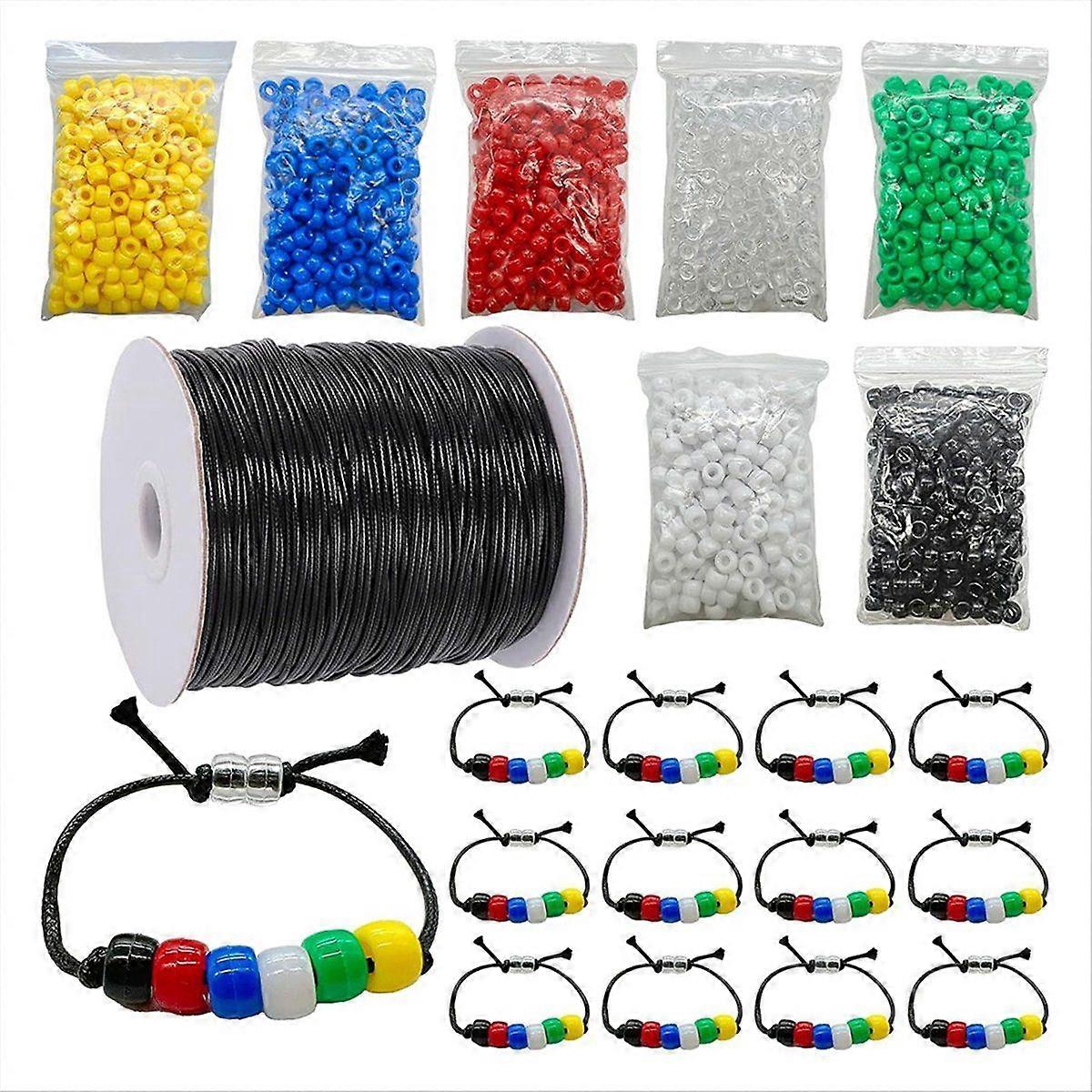 1400 Pcs Plan Bracelet Kit Bead Bulk Wordless for Bracelets