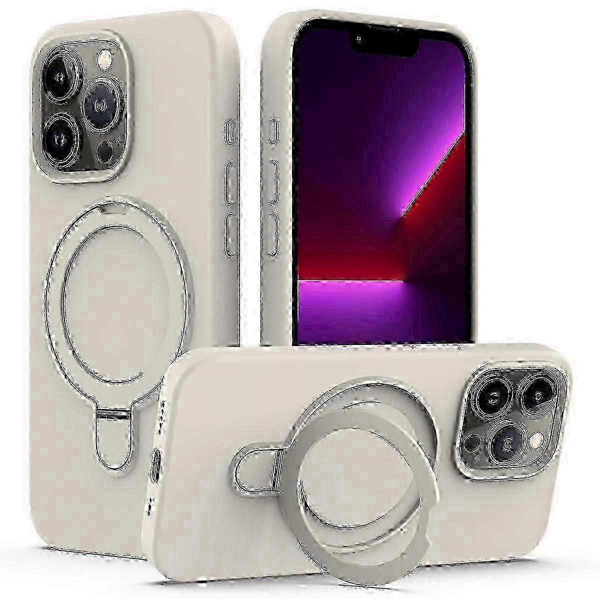 For Iphone 16 Pro Max Case Compatible With Magsafe Kickstand Pc + Silicone Phone Cover Cs