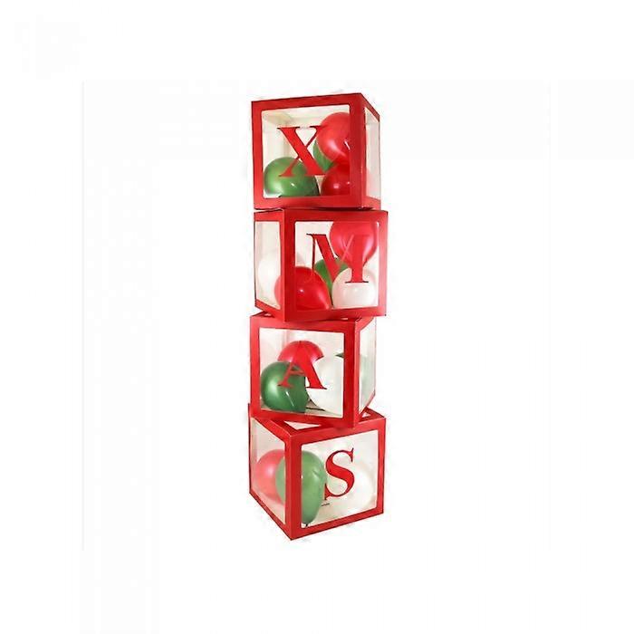 Eurowrap Xmas Balloon Box (Pack of 4)
