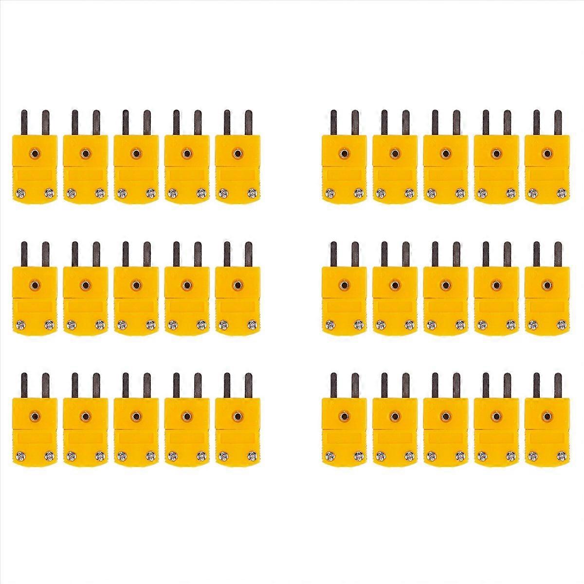 5Pcs RTD Circuits Temperature Sensor Thermocouple Plugs Yellow