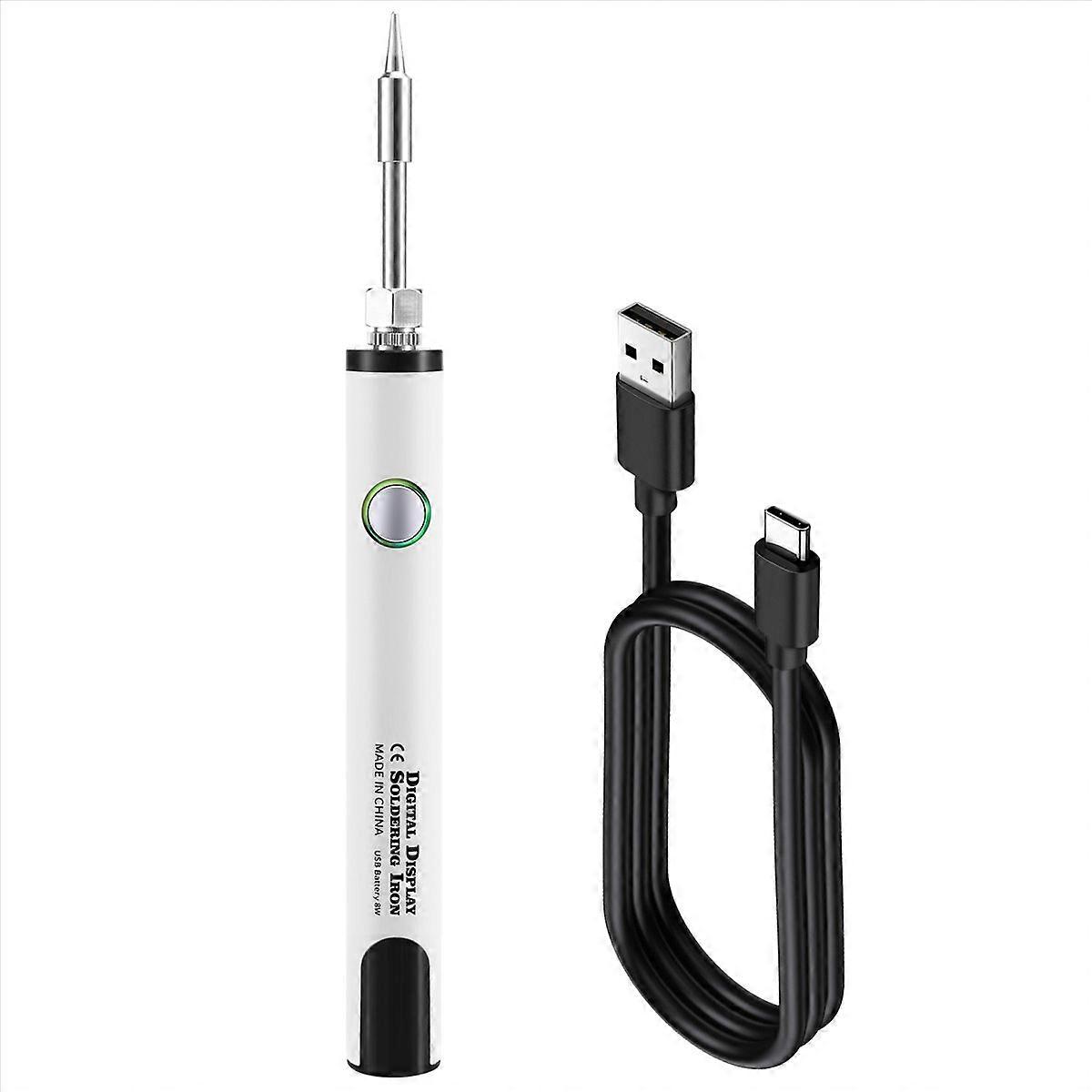 510 Thread Mini Soldering Iron Kit 3-Gear Adjustable Voltage White