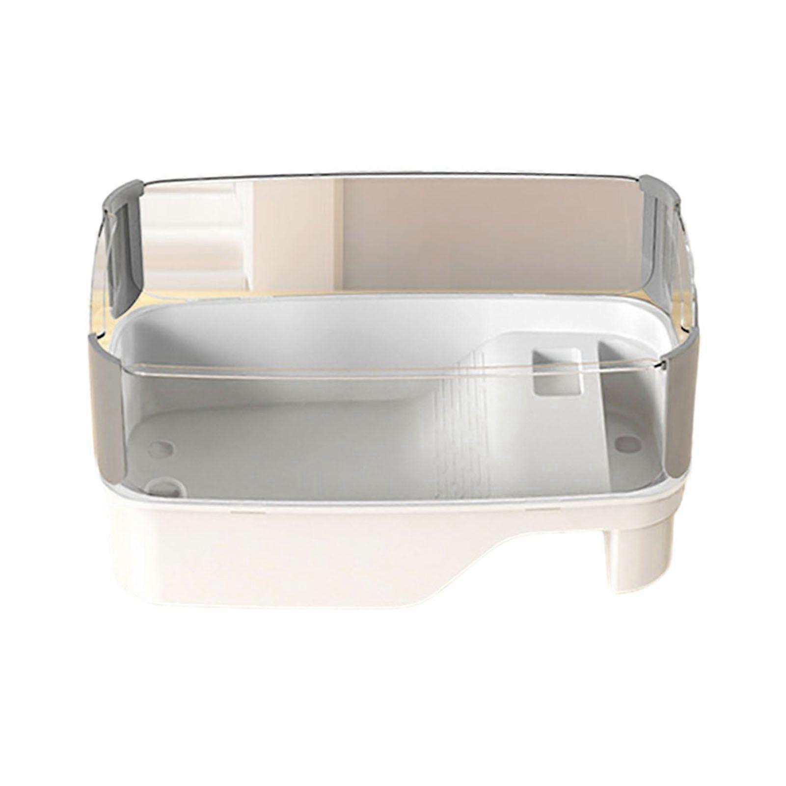 Turtle Tank Acrylic Terrarium Tank with Basking Platform Plants Full View Visually Reptile Habitat for Turtles Crabs Crayfish