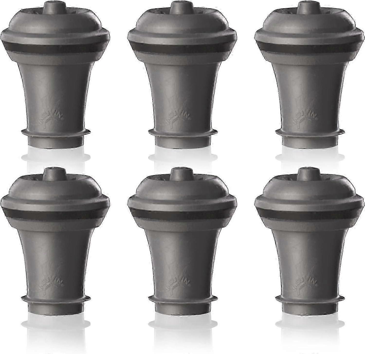 Vacu Vin Vacuum Pump Seal Caps - 6-Pack Gray (80 Characters)