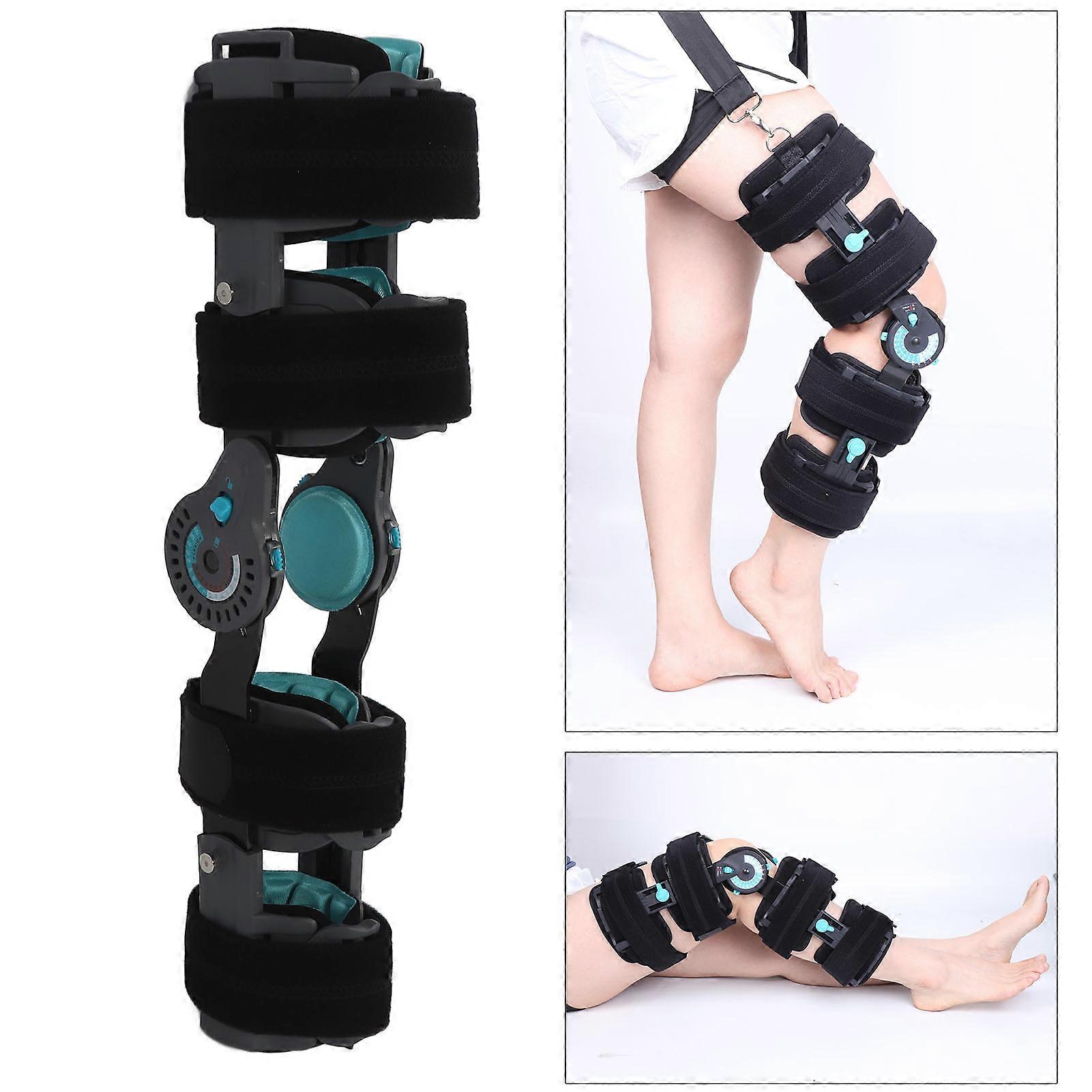 Knee Joint Support Brace Adjustable Rehabilitation Knee Support Fixator with Shoulder Strap 
