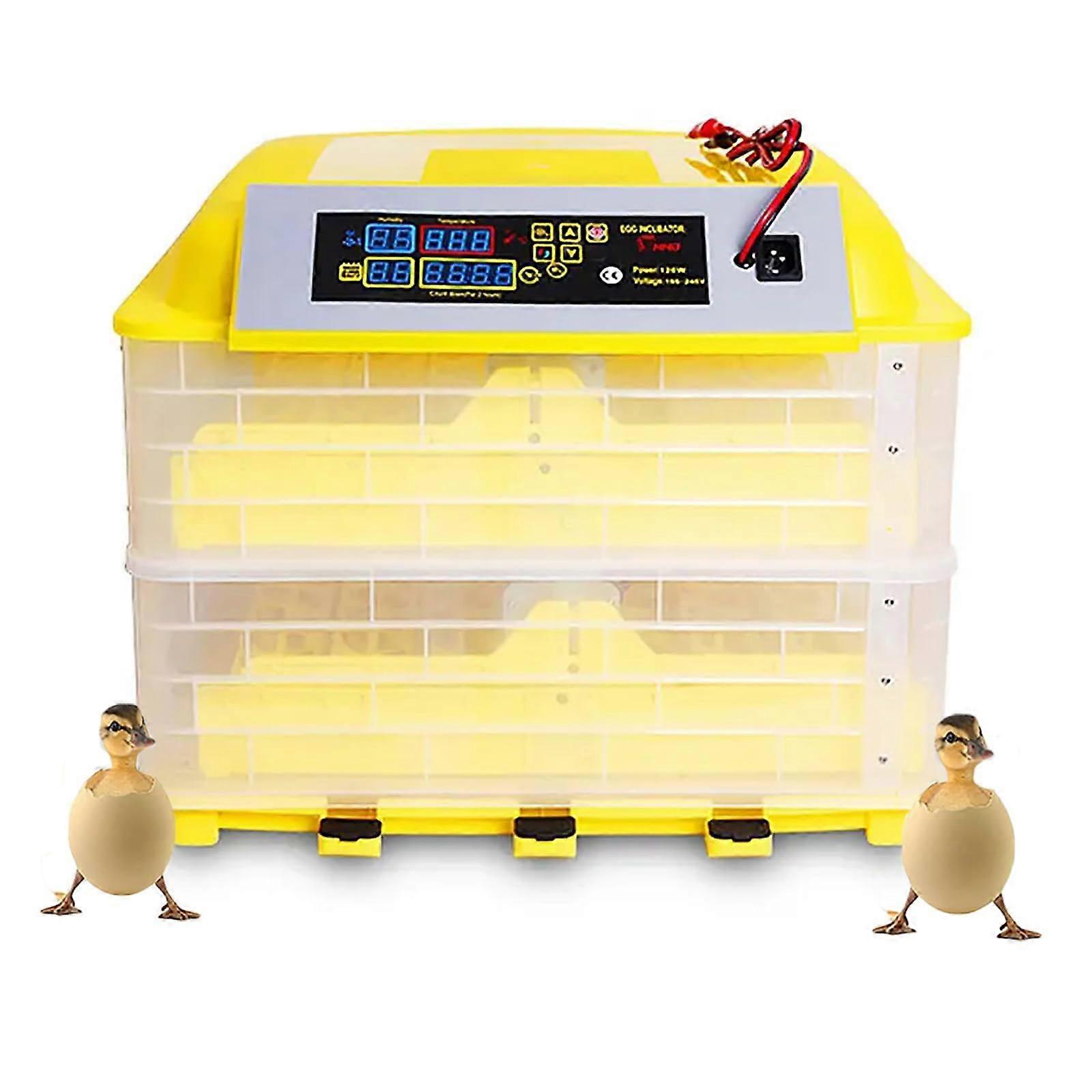 112 Eggs Incubator Digital Hatcher Egg Candler Temp & Turn Settings Natural Incubation Chicken Duck Goose Pigeon Quail