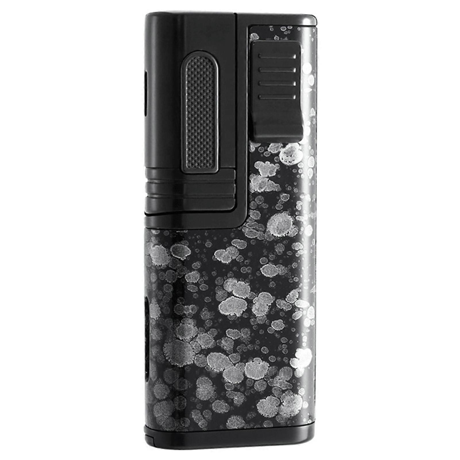 Refillable Butane Jet-Torch Lighter with Cigars Punch Single Jet-Flame for Precise-Ignition for Business Casual