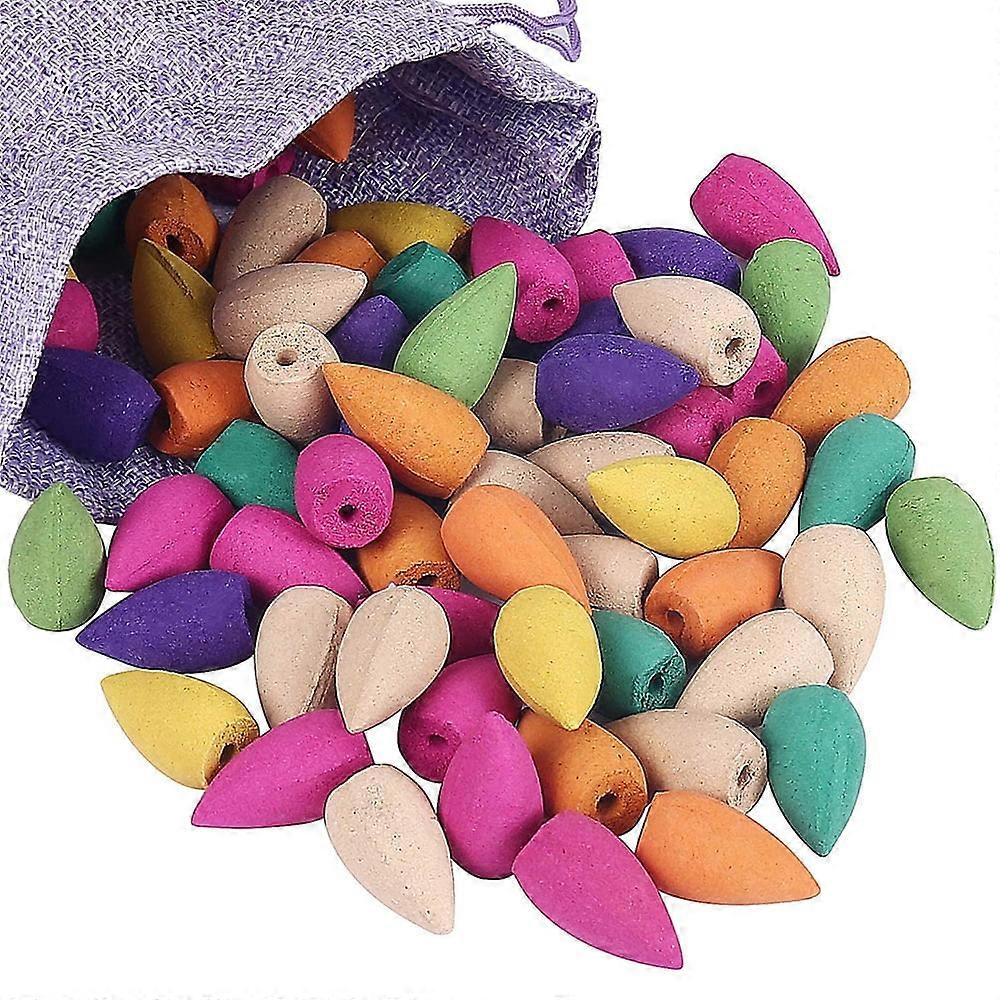 100PCS Backflow Incense Cones Mixed Natural Incense Cone for Backflow Incense Burners Special