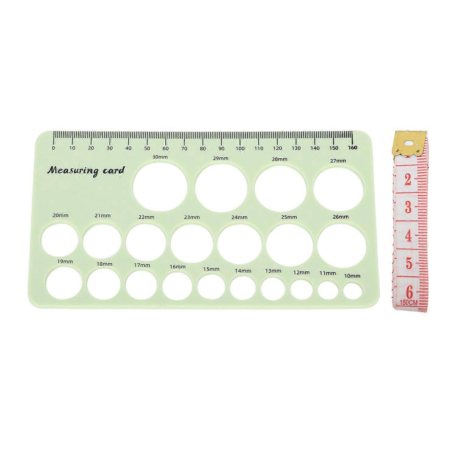 Mothers Nipple Measurement Ruler Flexible Silicone Breast Flange Measuring Tool with 1.5m Soft Tape 
