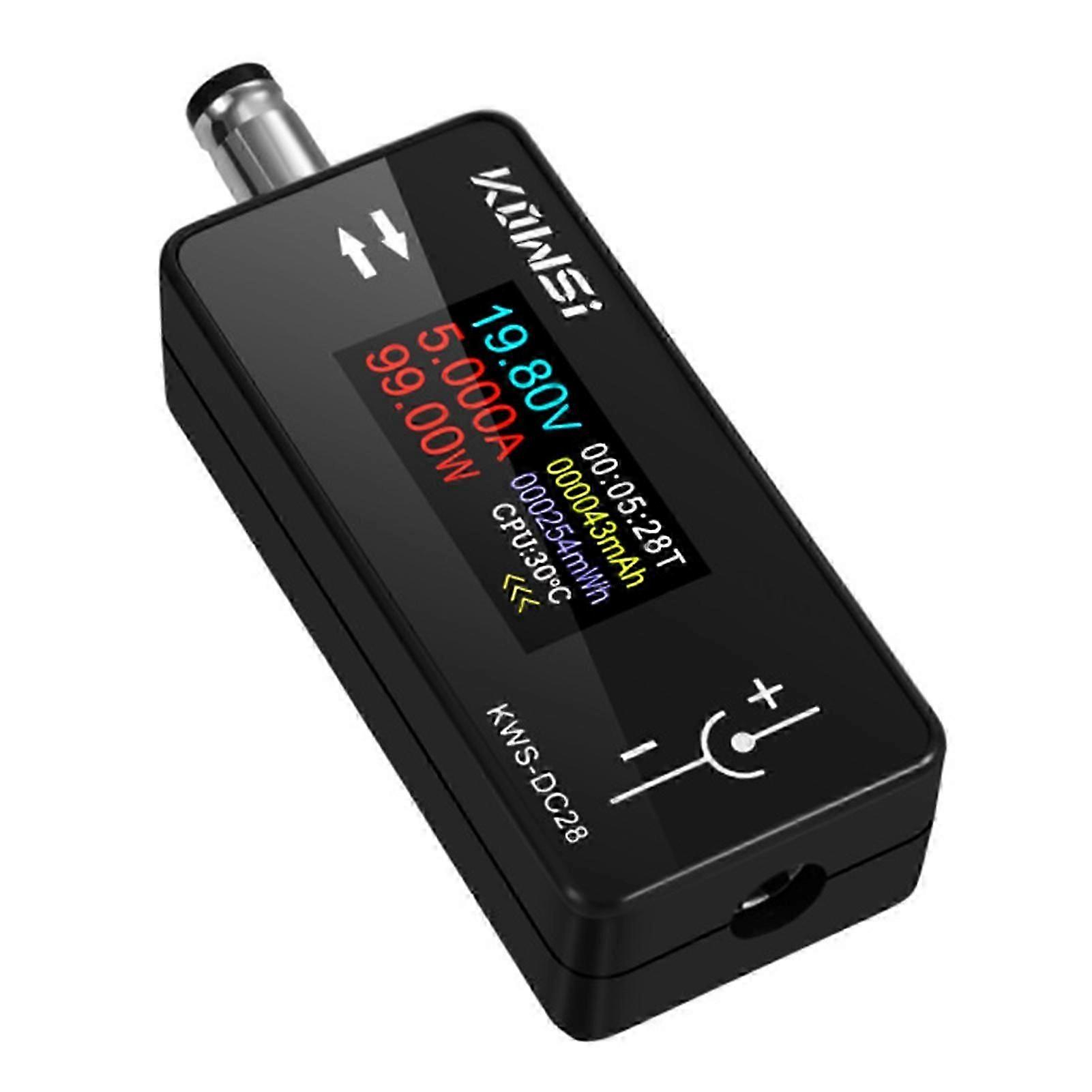 Kws-dc28 Digital Voltage Current Meter, Dual Display 4-30v 0-12a Tester For Electricians, Chargers Power Bank Testing