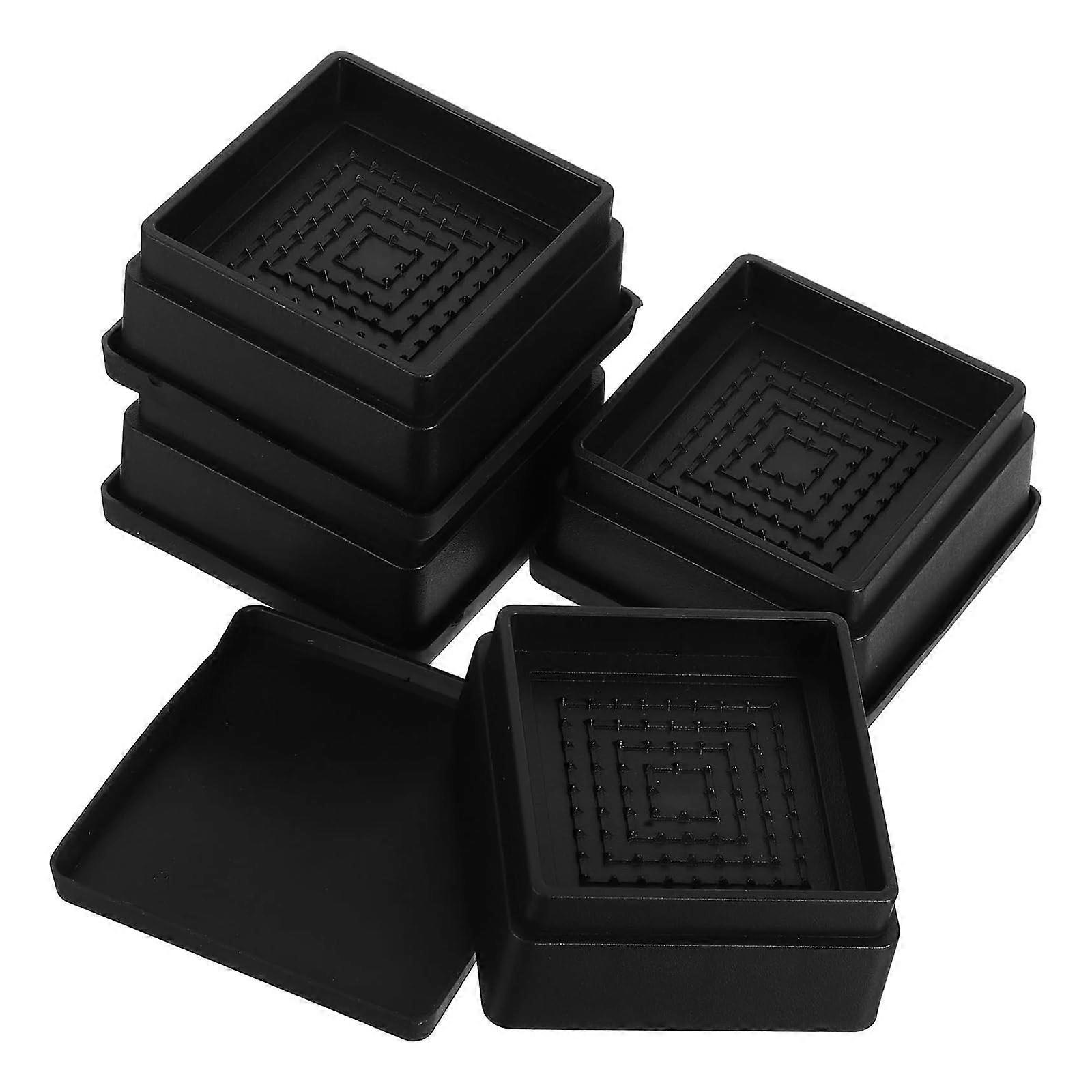 Bed Lifter 4 Pcs Sofa Riser Pad Set NonSlip Stackable Chair Leg Risers HeightEnhancing Furniture Risers Sofas Color1