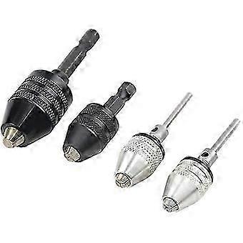 4pcs Drill Chuck Quick Change Adapter Mini 3-jaw Drill Chuck Screwdriver Adapter Electric Drill Con