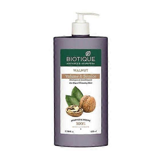 Shampoo-conditioner for hair volume with Walnut (650 ml), Walnut Volume & Bounce Shampoo & Conditioner Biotique