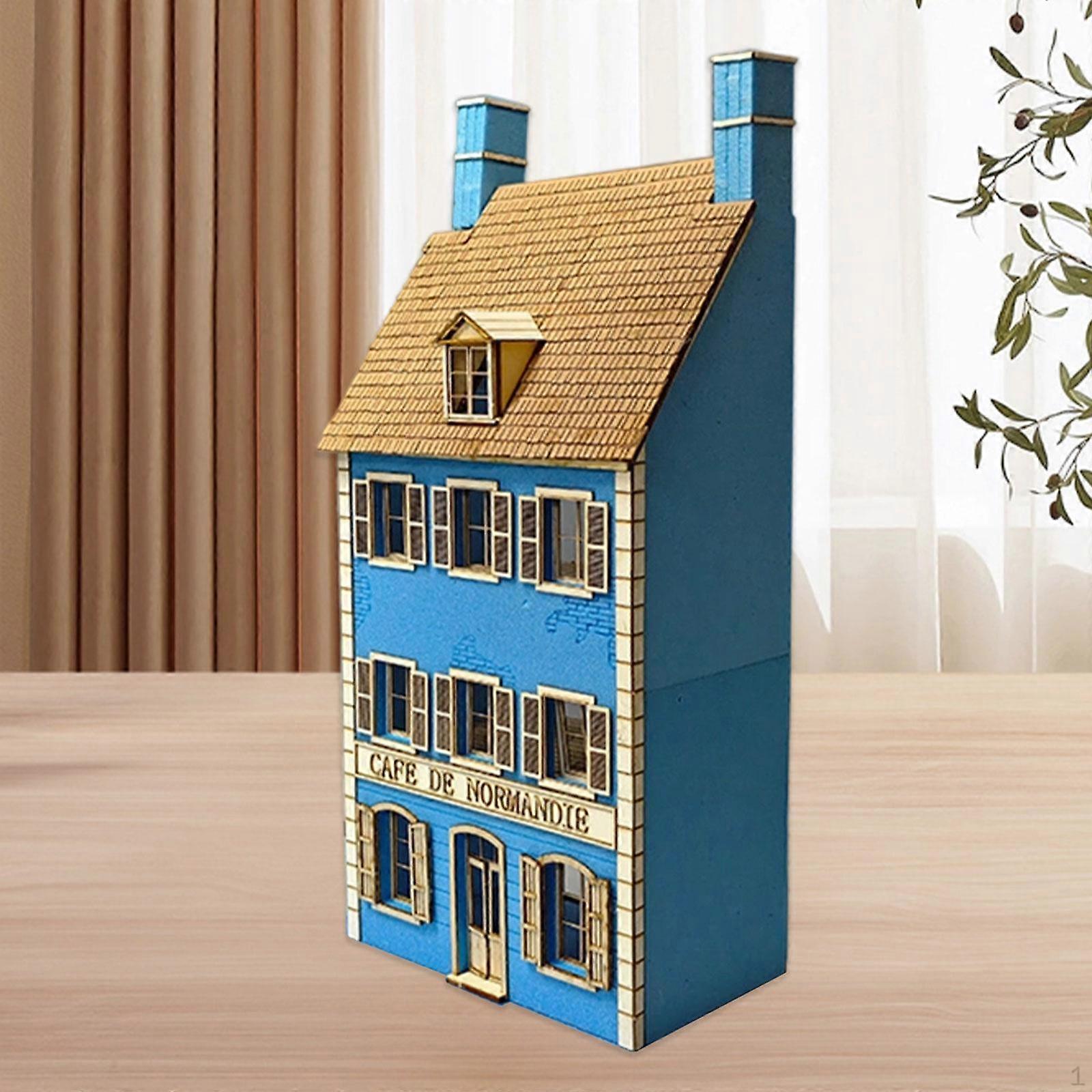 1/35 HO Scale Building Model Assembled Railway Layout, Architecture Scene for Accessory