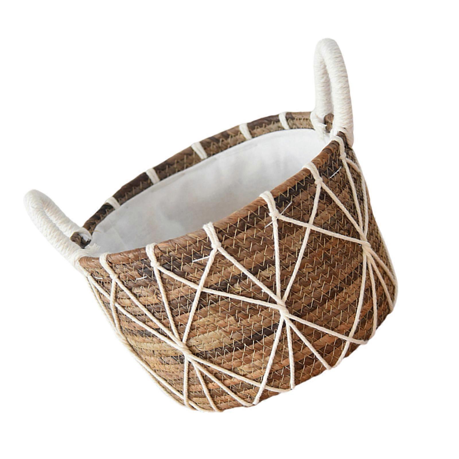 Large Capacity Cotton Rope Laundry Hamper with Double Handle for Bedrooms and Laundry Rooms with Removable Liner  small