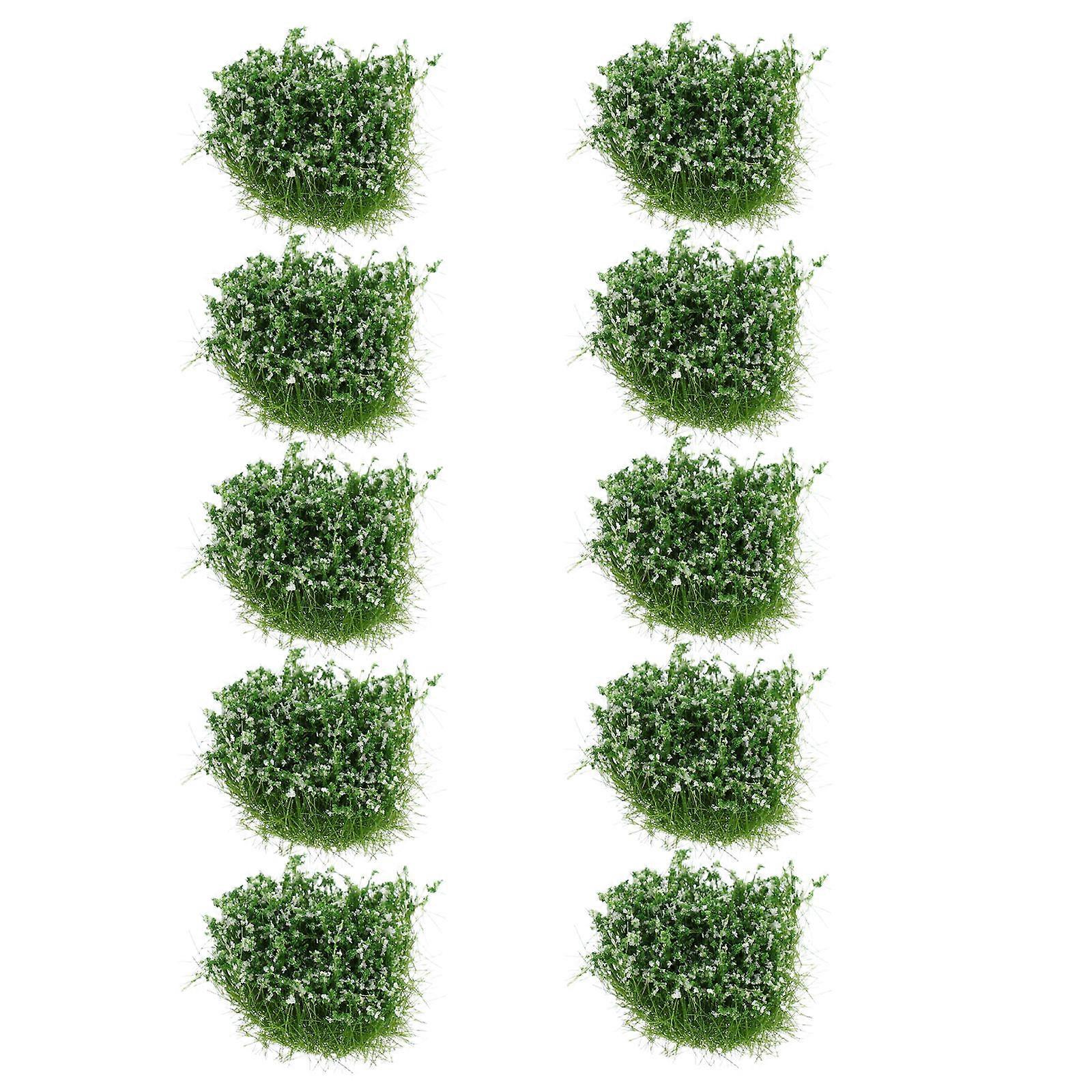 Sand Table Model Grass Artificial Decorative Grass Clusters for Model 10Pcs