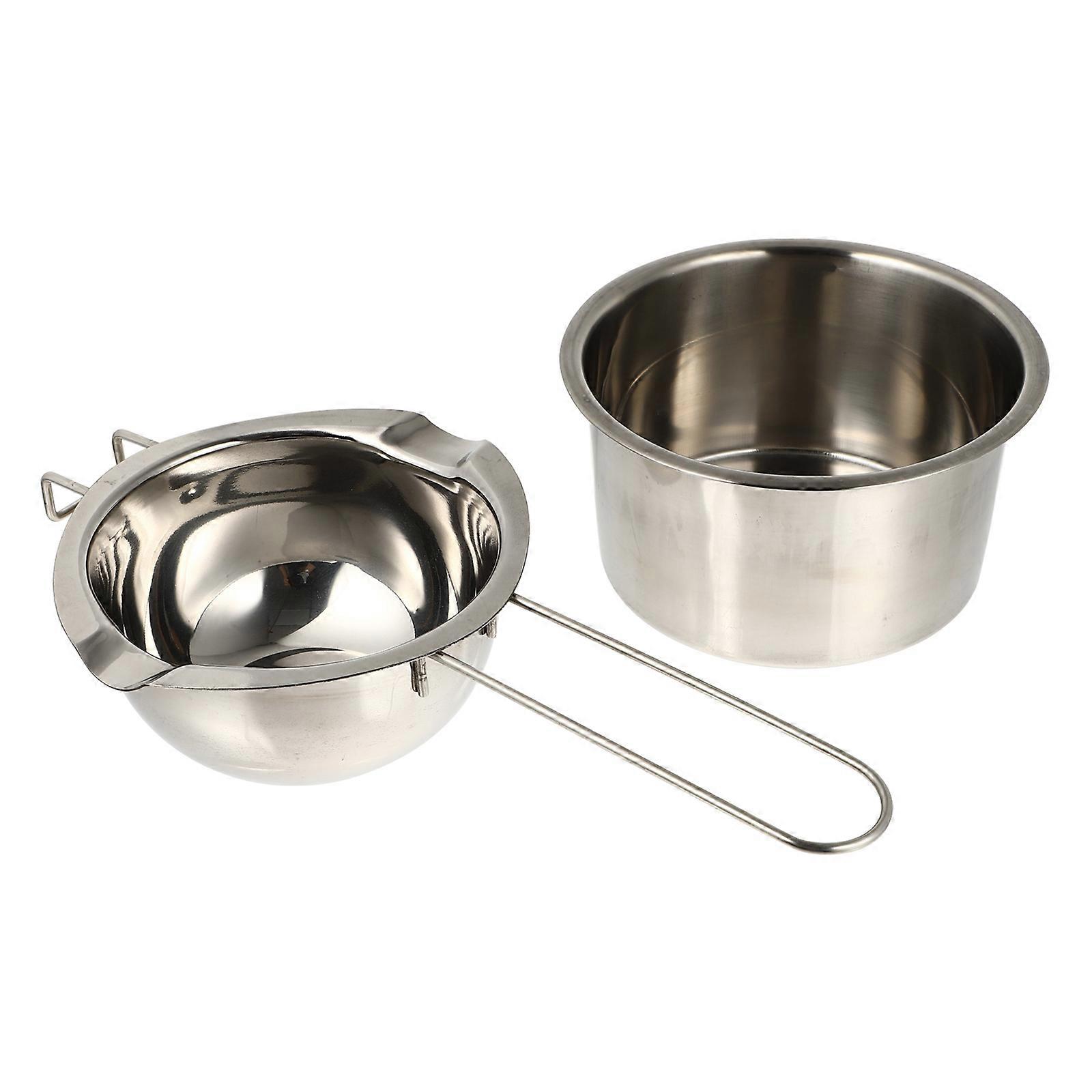 Wax Melting Container Melting Pot for DIY Use 1Set Stainless Steel Silver