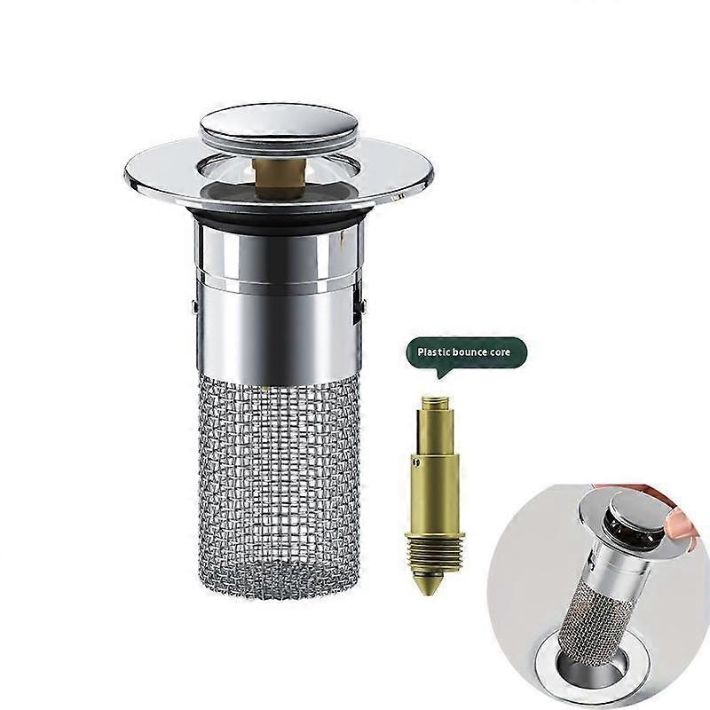 פקק ניקוז כיור פופ-אפ מנירוסטה, מסנן ניקוז כיור רב תכליתי 1 יחידות, מסנן נגד ריחות לרוב הכיורים (1.3-1.6 אינץ'), חדר רחצה