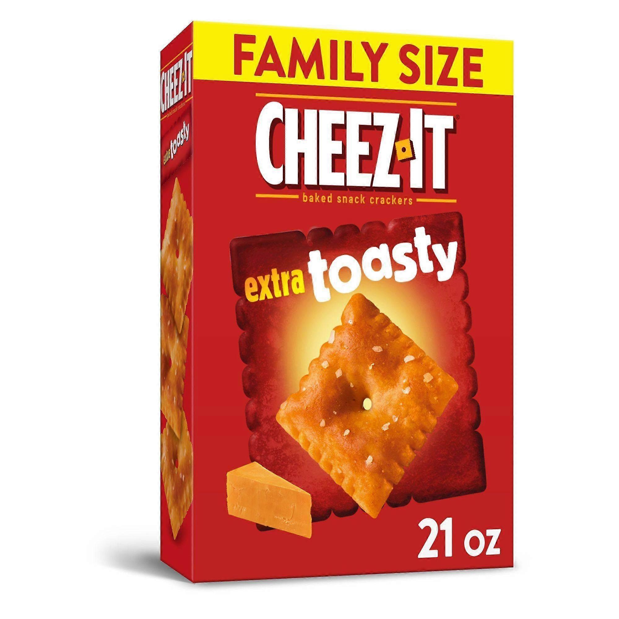 Cheez-it Extra Toasty بحجم عائلي مقرمشات الجبن المخبوزة ، 21 أونصة
