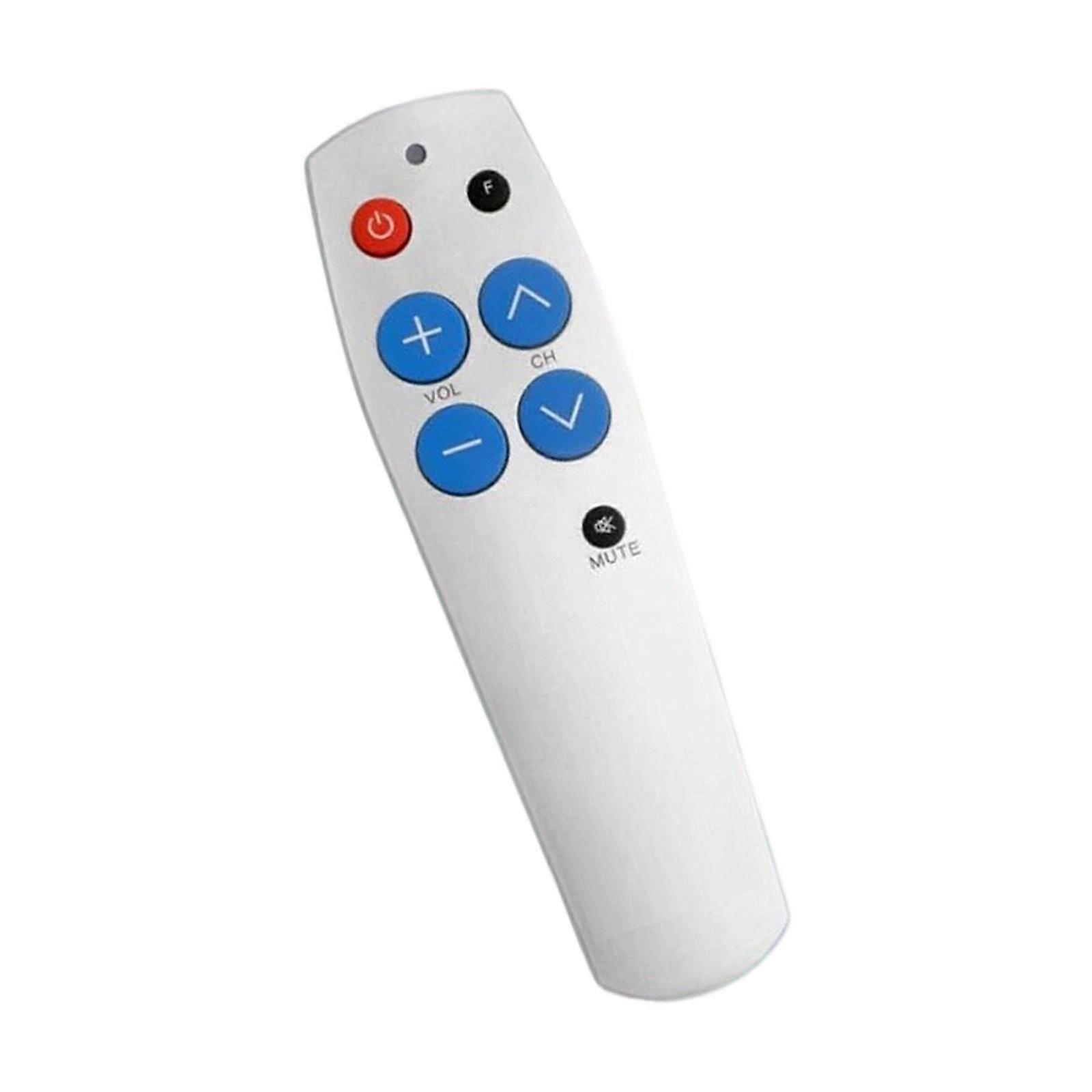 Easy Press Universal Remote Control 7 Large Keys With Intelligent Signal Learning Technology For TV Auditory Controller  silver