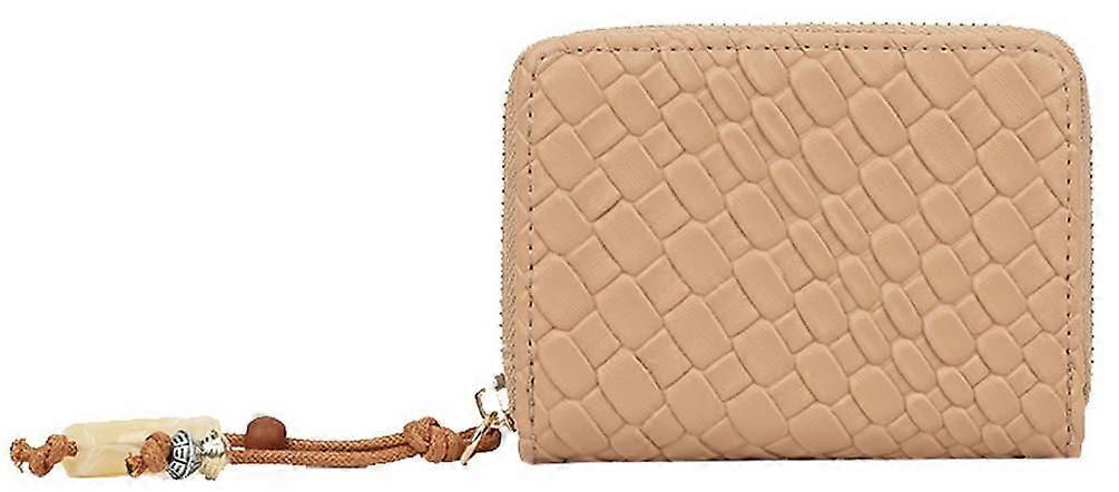 Long and Son Textured Zip Around Purse - Khaki Beige