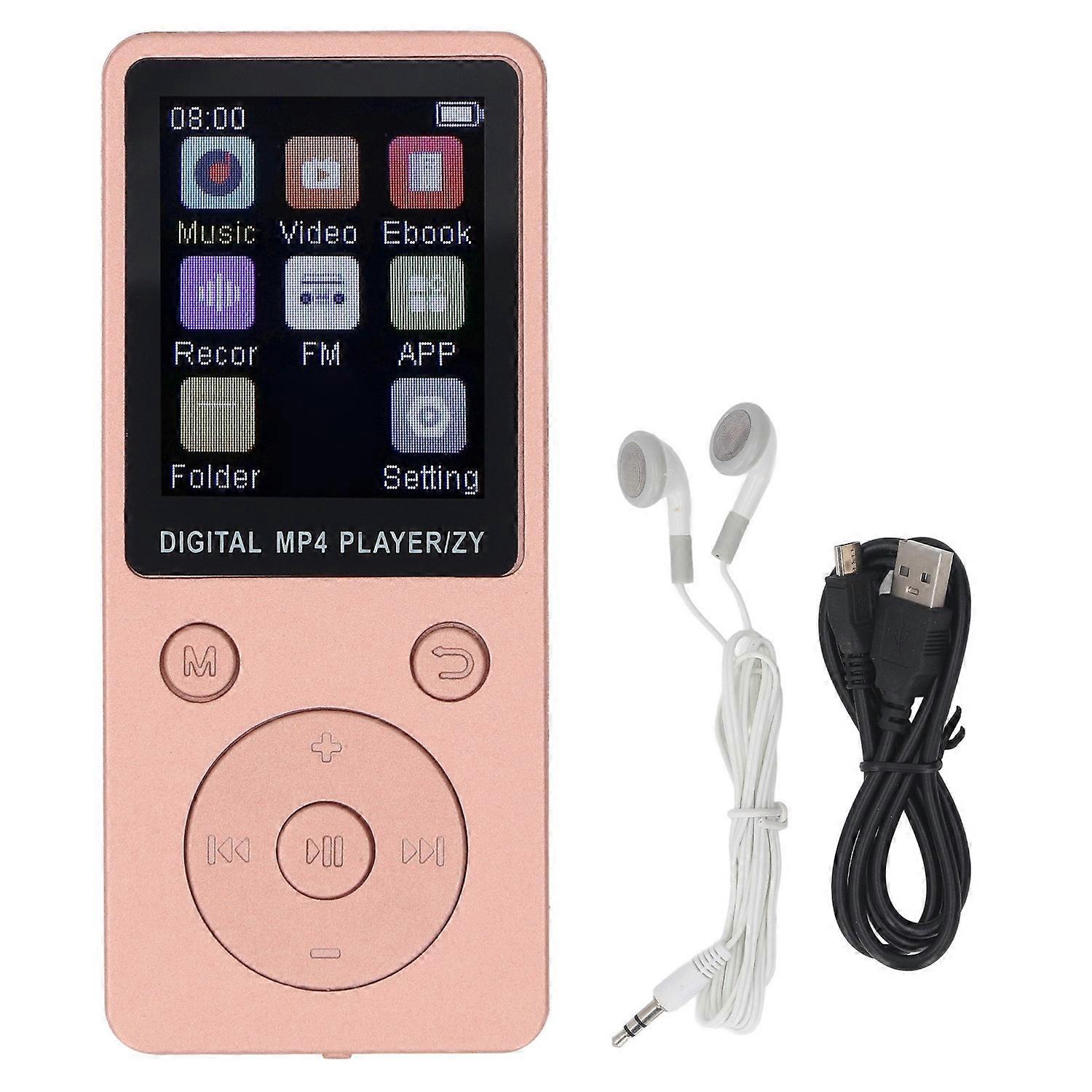 MP3 MP4 Player Bluetooth 5.0 1.8in Color Screen Built in 16GB Memory Card Supports Up To 128GB HiFi 