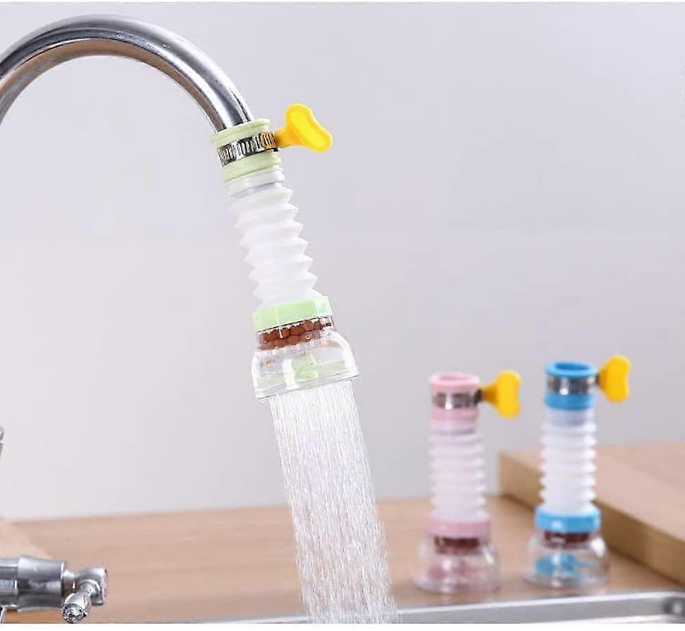 Rotating Faucet Nozzle, WaterSaving Sprayer, Silicone Mouth, Fits Round Faucets 1.62.3 cm, 3Pack Random Colors