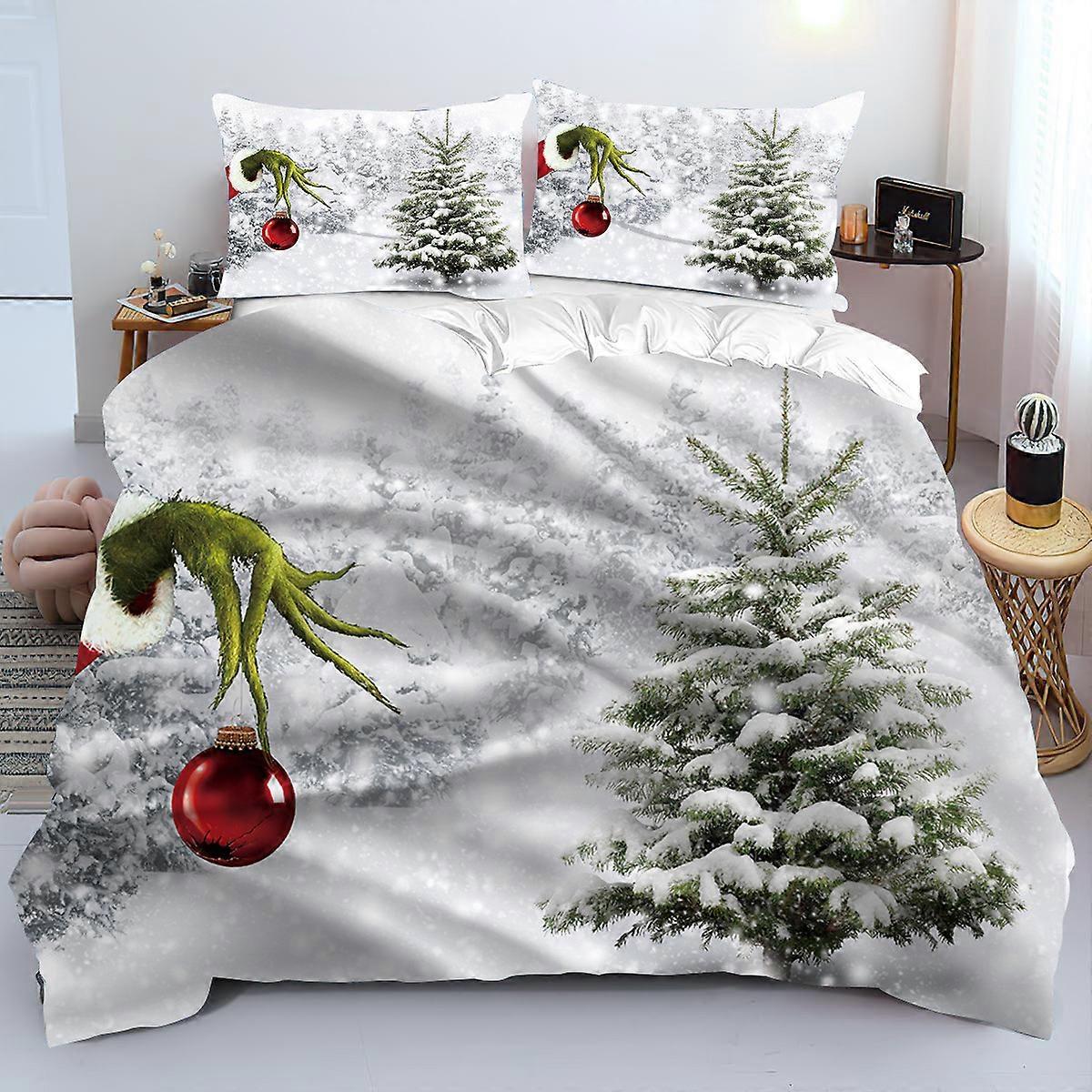 TK Christmas Bedding Set (Peach Skin Velvet) - Size and Pattern