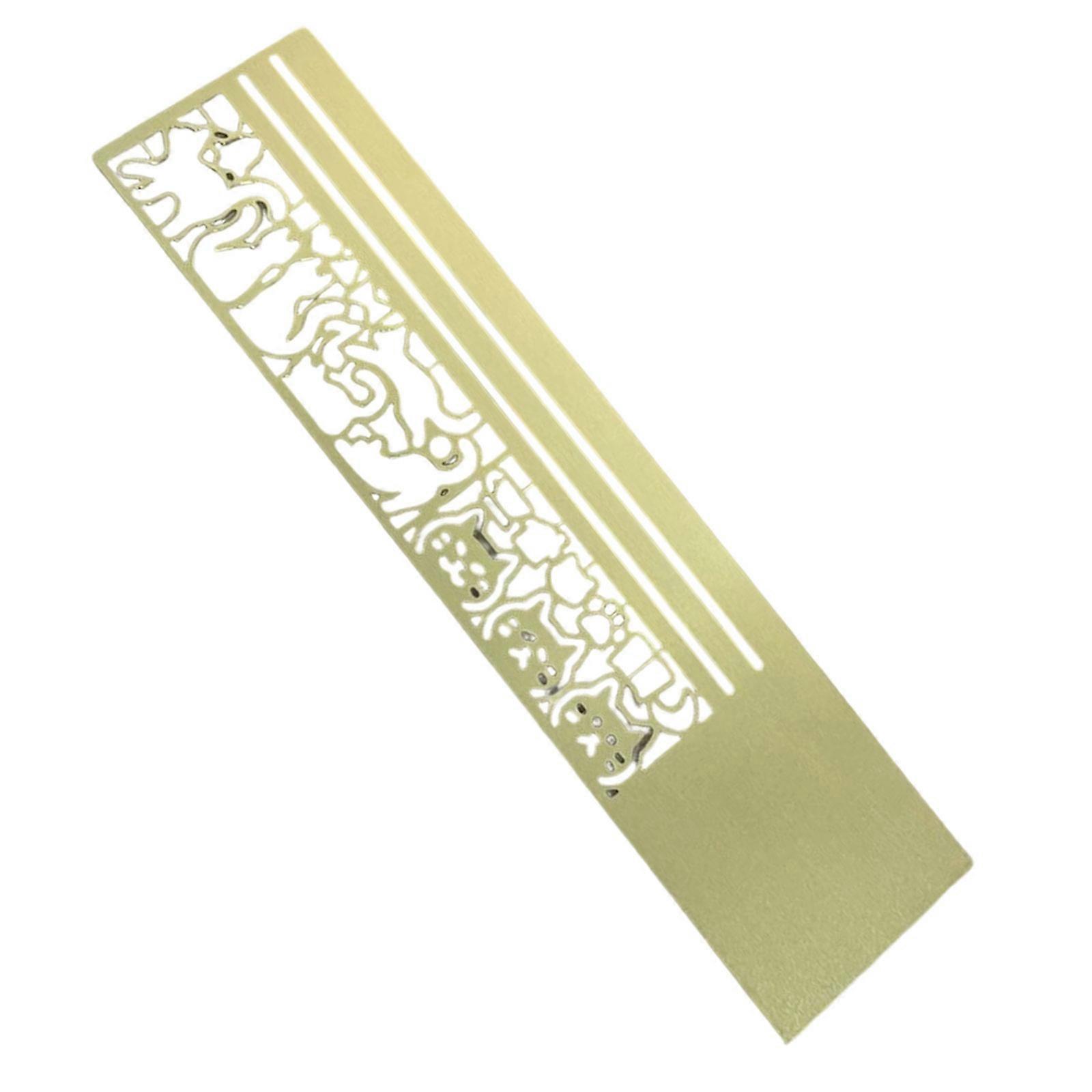 Elegant Cats Shaped Metal Bookmarks With Ruler Function Calendar Planner Accessory Multifunctional Creative Study Gift Multicolor