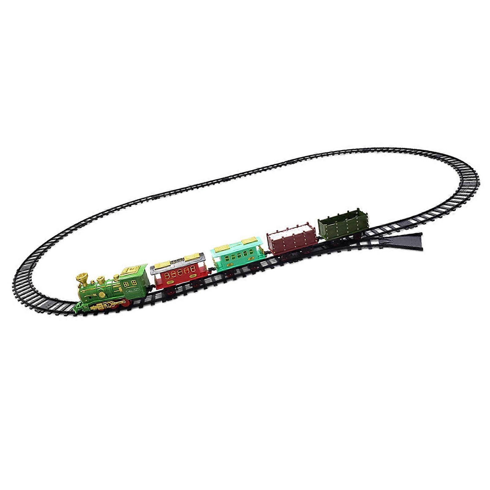 Electric Train Adventure Puzzle Track Vehicle Playset for Toddlers Fun Learning Toy Interactive Puzzle Track Game Multicolor