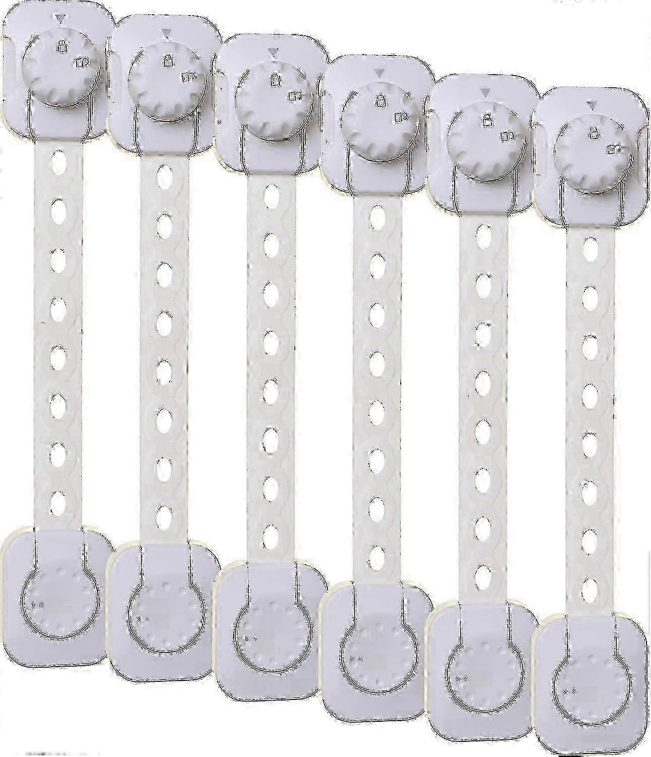 f Twist "N Lock Multipurpose Latch - Child Safety Locks - White - 6 Pack - Model G1435--