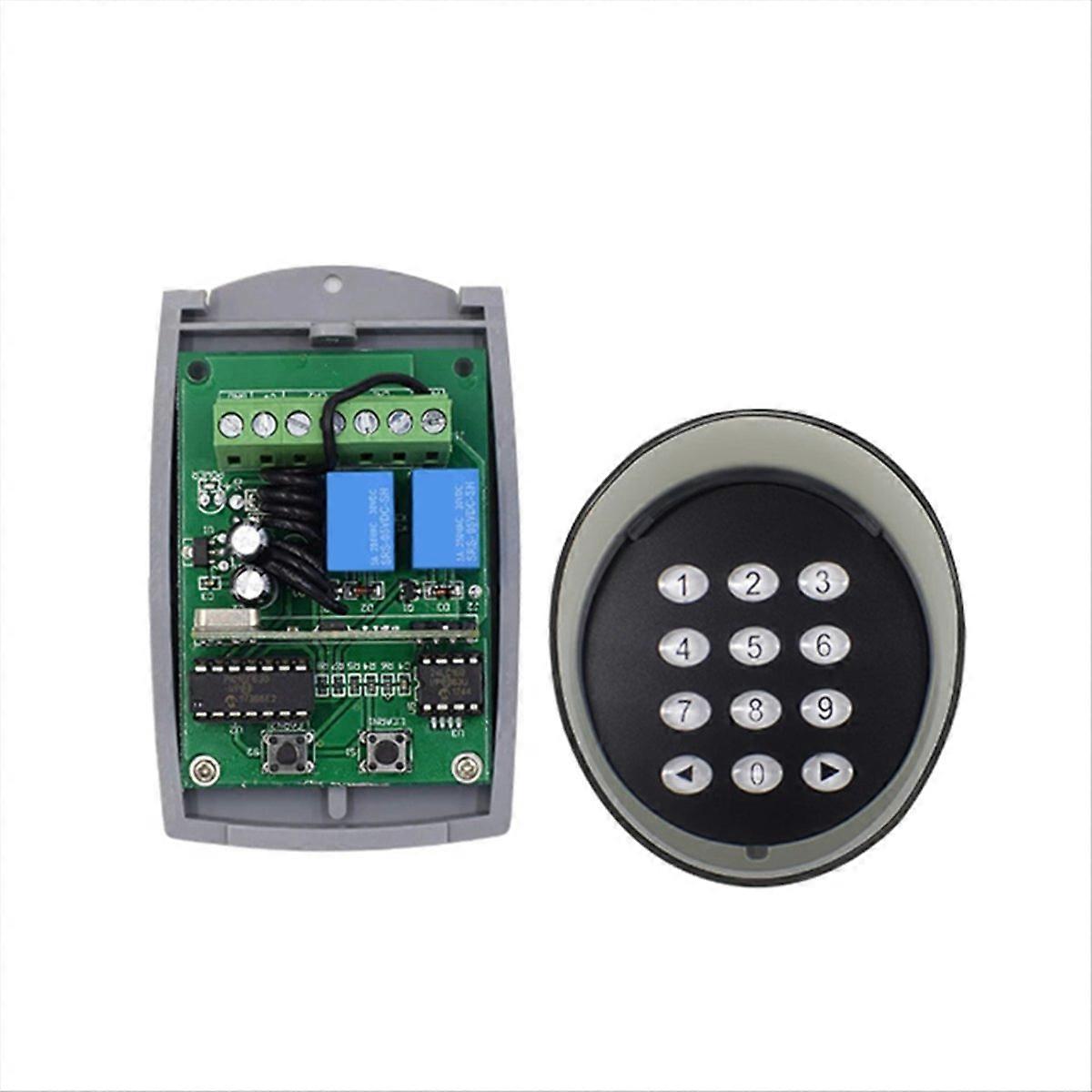 433MHZ Universal Rolling Code Receiver Wireless Numeric Keypad for Automatic Garage Door Swing Gate 