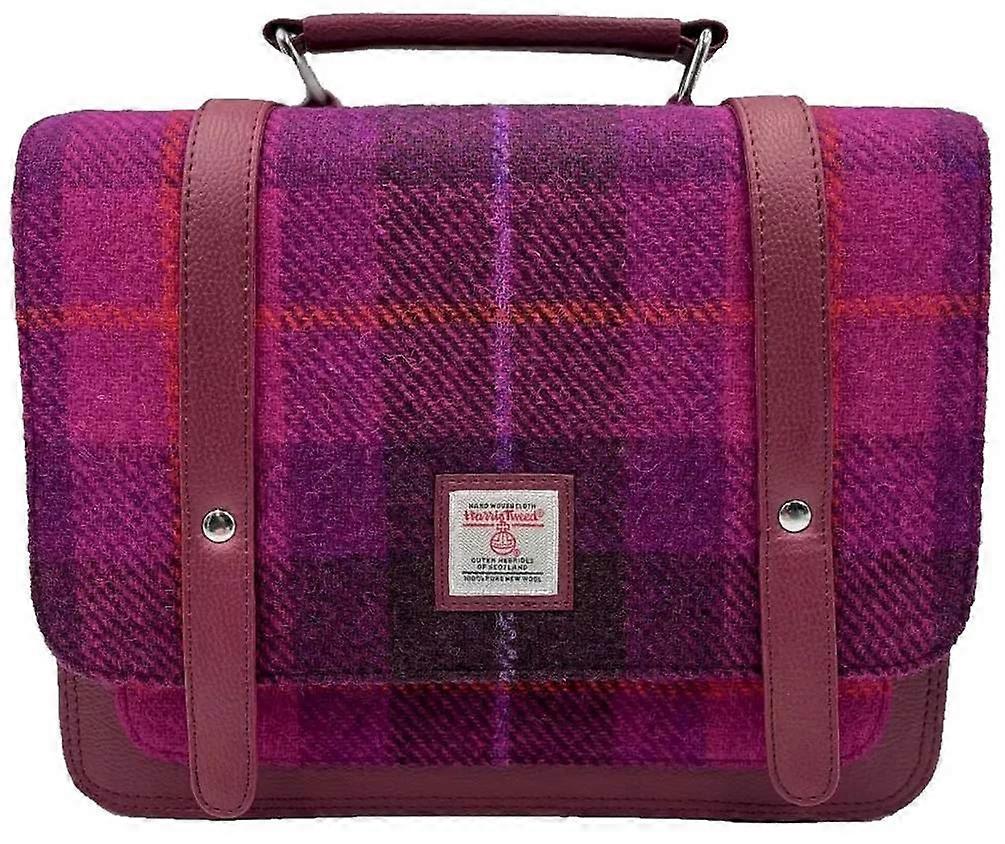 Maccessori Harris Tweed Messenger Bag - Purple/Pink