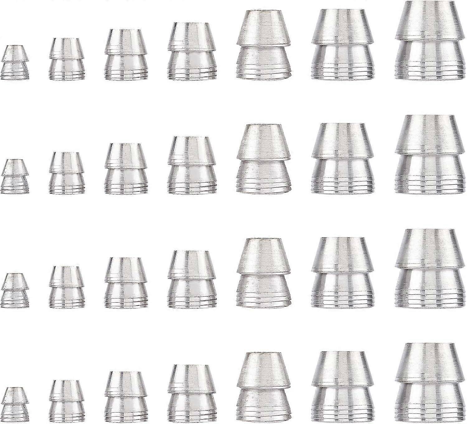 28Pcs 7 Sizes Safety Round Handle Wedges Hammer Handle Splitting Wedge Platinum Hand Metal Wedge Round Steel Wedge for Claw Hammer Sledge