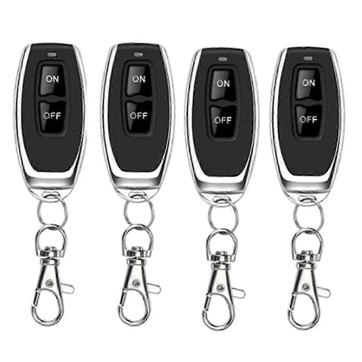 4pcs RF 433MHz Wireless Remote Control Switch for 220V 30A Relay Lighting Dust Collector Pump Motor