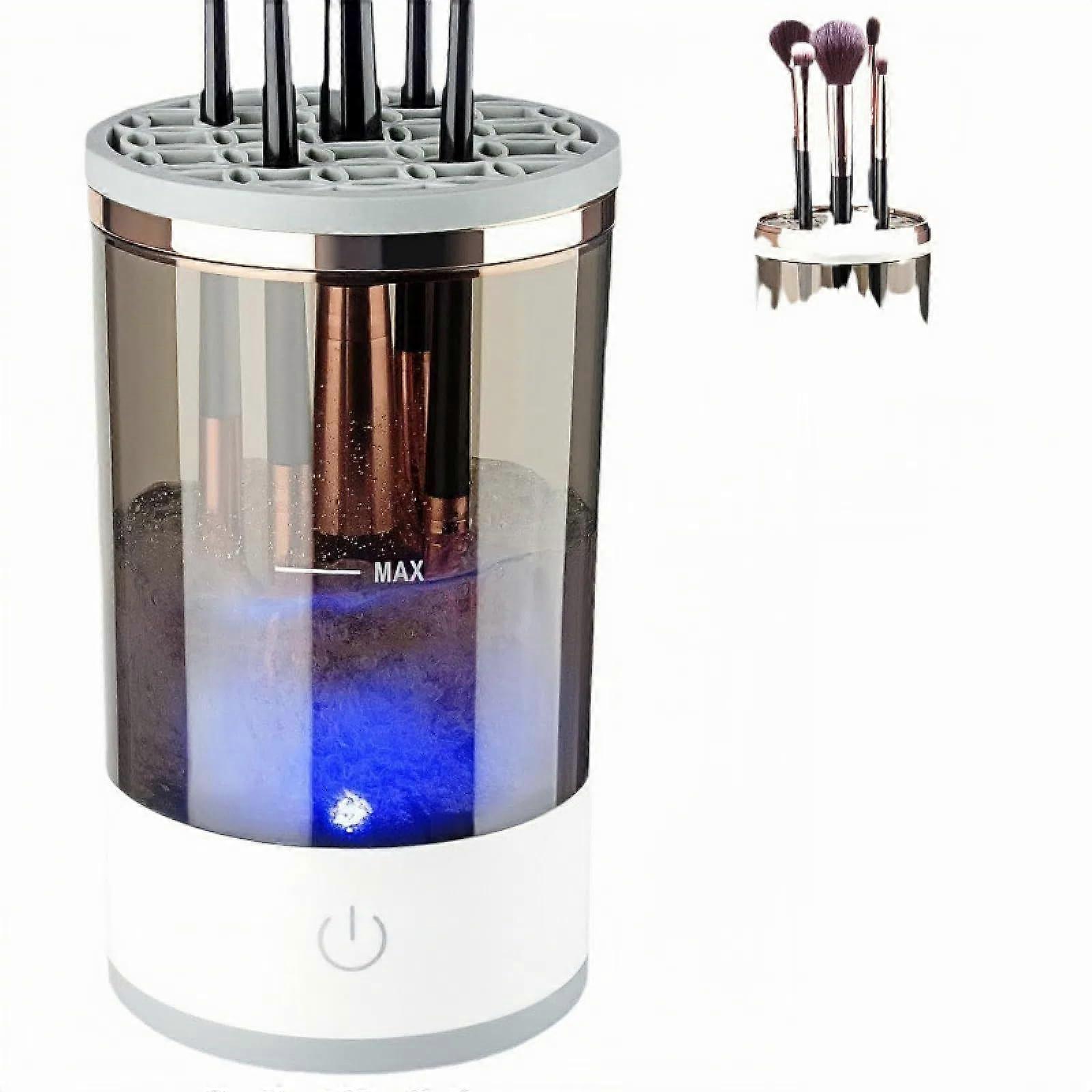 Makeup Brush Cleaner with Automatic Dryer USB Powered 3 in 1 Cleaning Storage for MultiSize Brushes