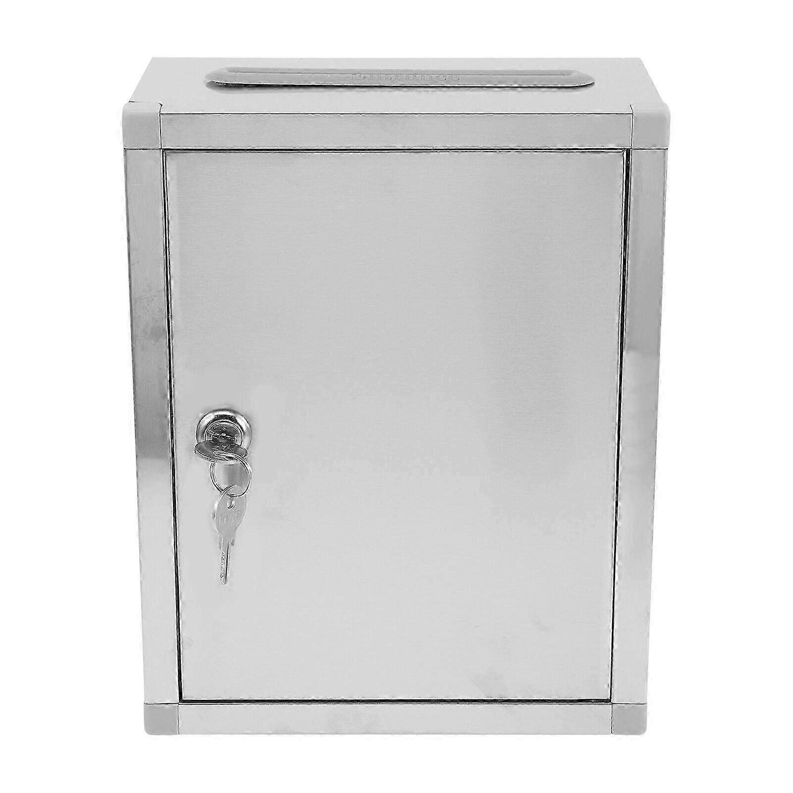 Secure Drop Box for Mail Donations Large Lockable Ballot Box with Key 60L