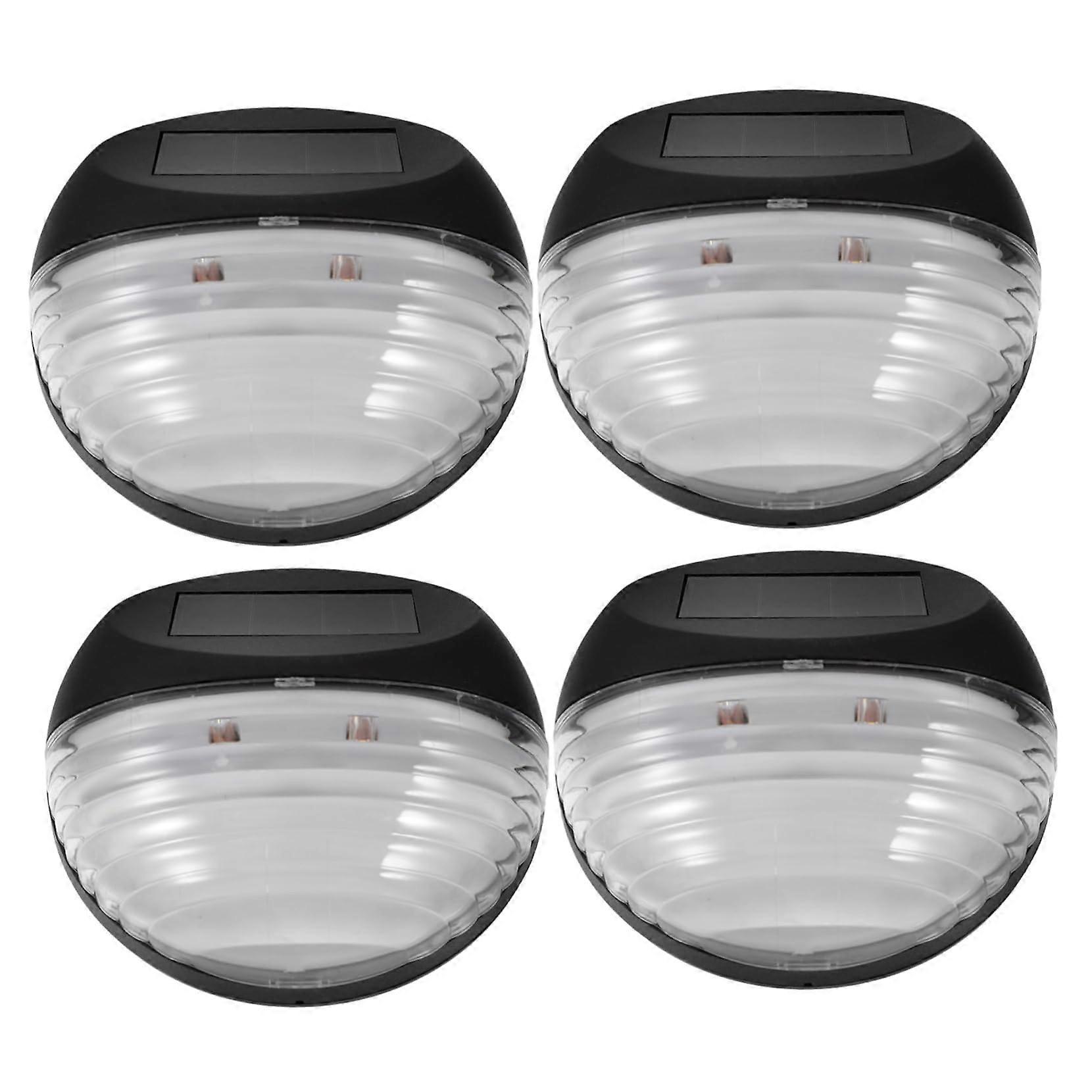 4pcs Solar Garden Lights Waterproof LED for Fence Posts Pathway Stairs Automatic Dusk to Dawn