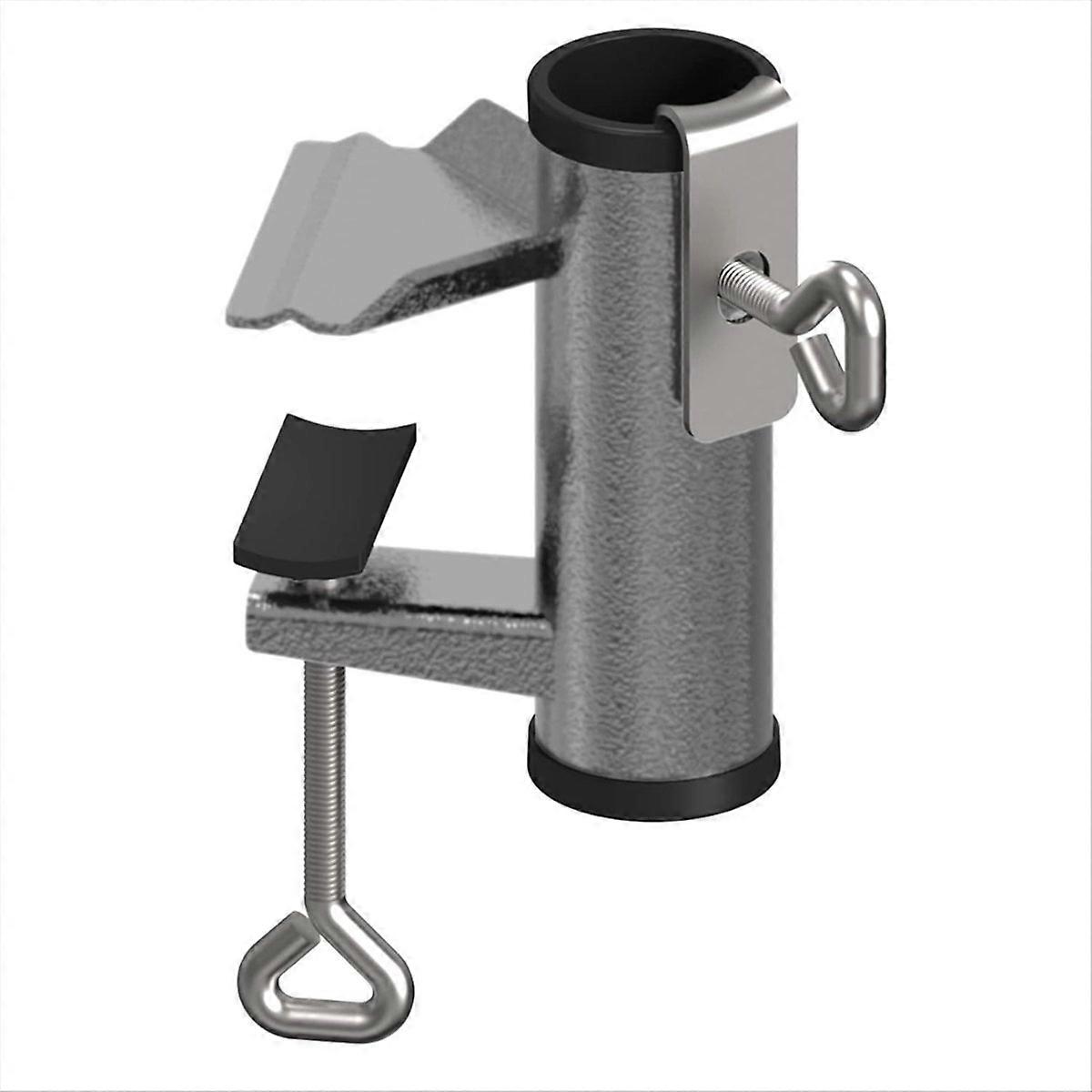 Patio Umbrella Holder,Deck Umbrella Clamp,Black+Gray