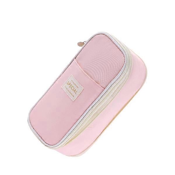 New Generation Two-Layer Telescopic Pencil Case Pink