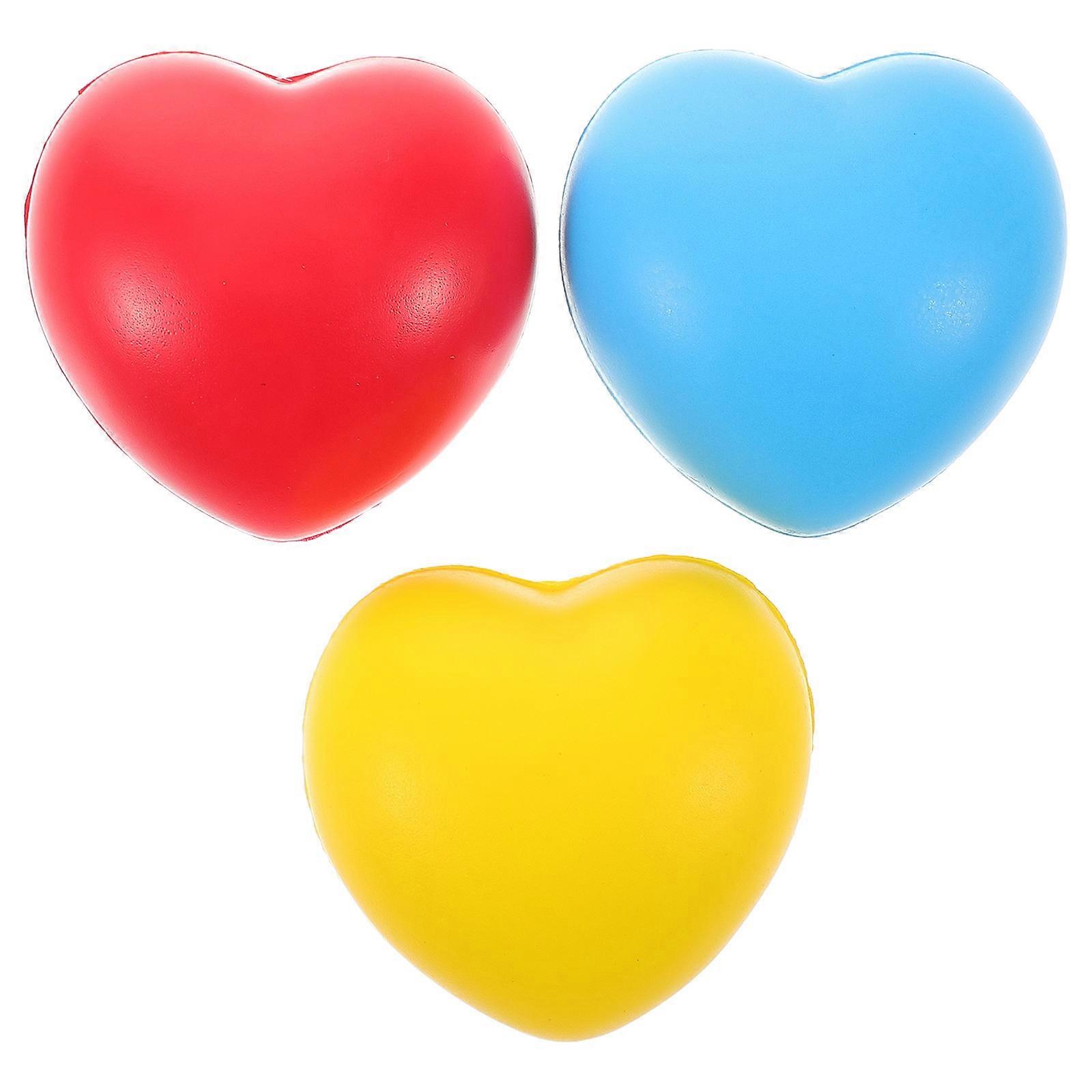 Hand Ball for Therapy 3Pcs PU Heart Shaped Soft Exercise Balls