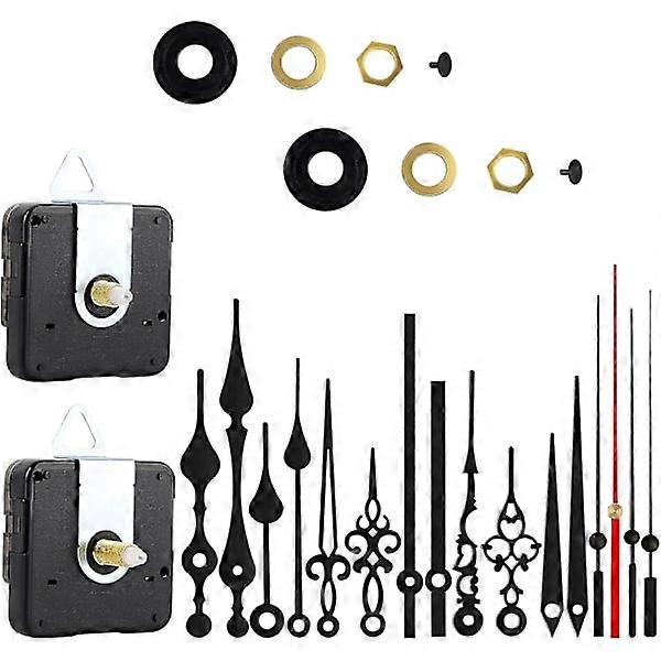 2-pack silent quartz clockwork - wall clock mechanism parts_xx