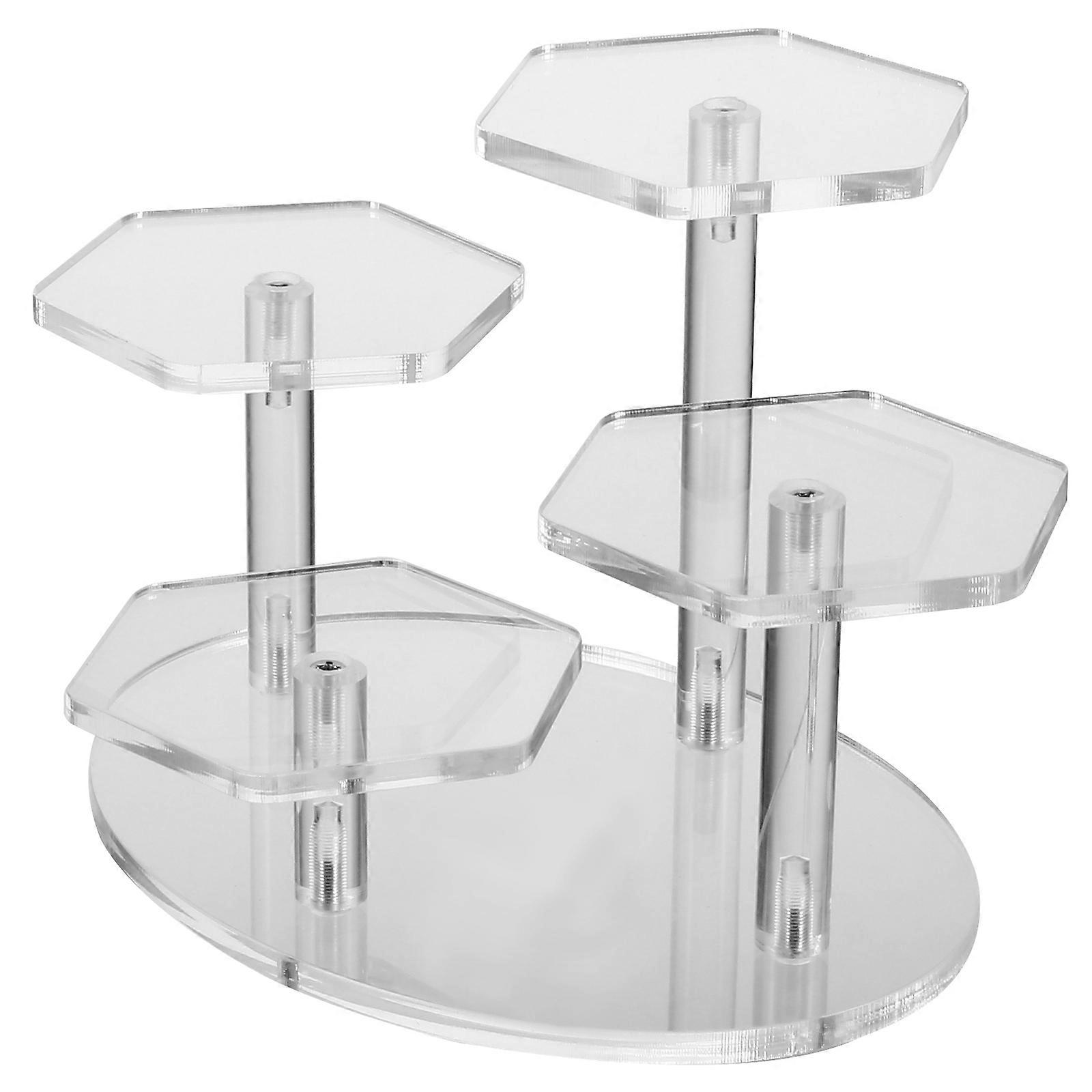 Transparent Acrylic Riser Display Stand for Jewelry 2Pcs