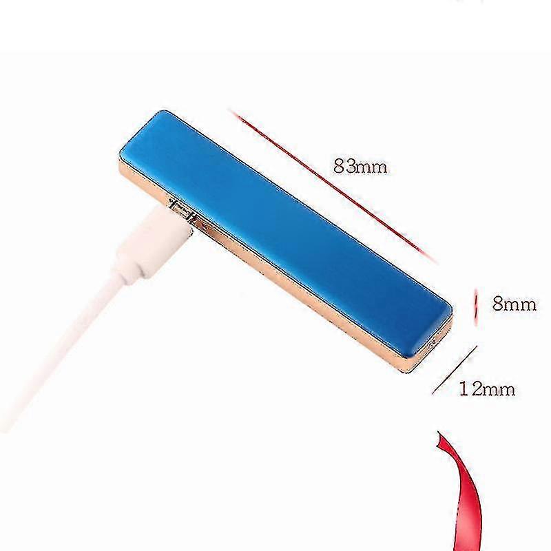 Electric Lighter Usb Rechargeable Flameless Windproof Slim Design With Usb Cable SX