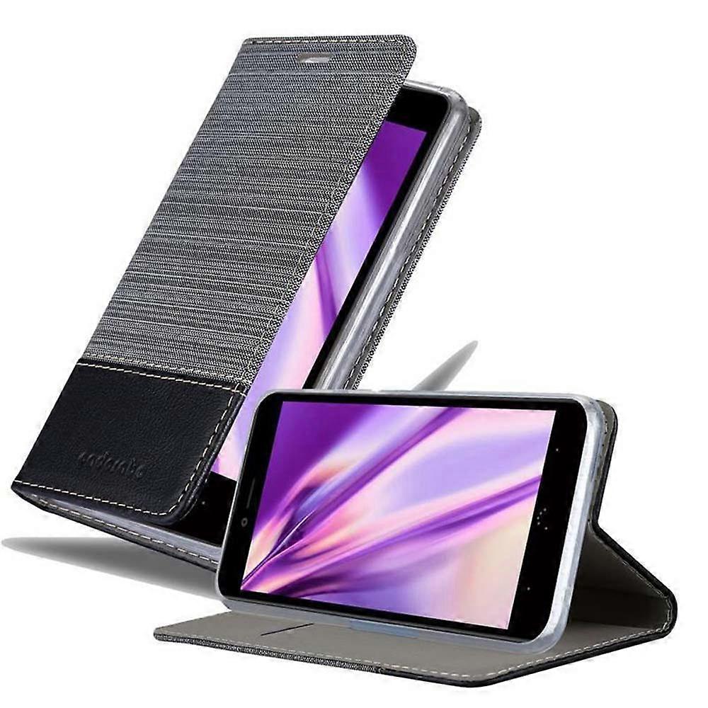 BQ Aquaris U PLUS Protective Cover - in jeans look and stand function