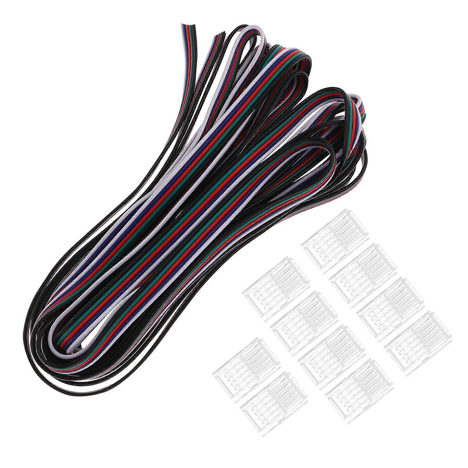 40Pcs LED Strip Connector 5 Pin Rgbw for Light Strip Easy Connection