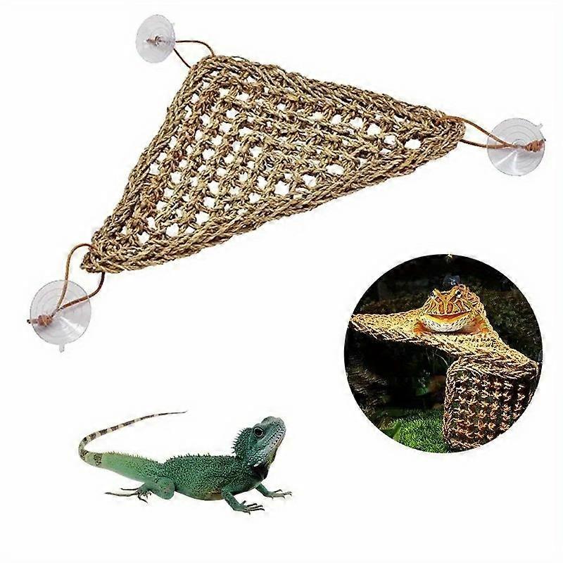 Reptile Hamster Hammock Swing �C Hanging Seaweed Grass Mat Pet Bed! Lizard Reptile Toy Hanging Sofa for Small Pets