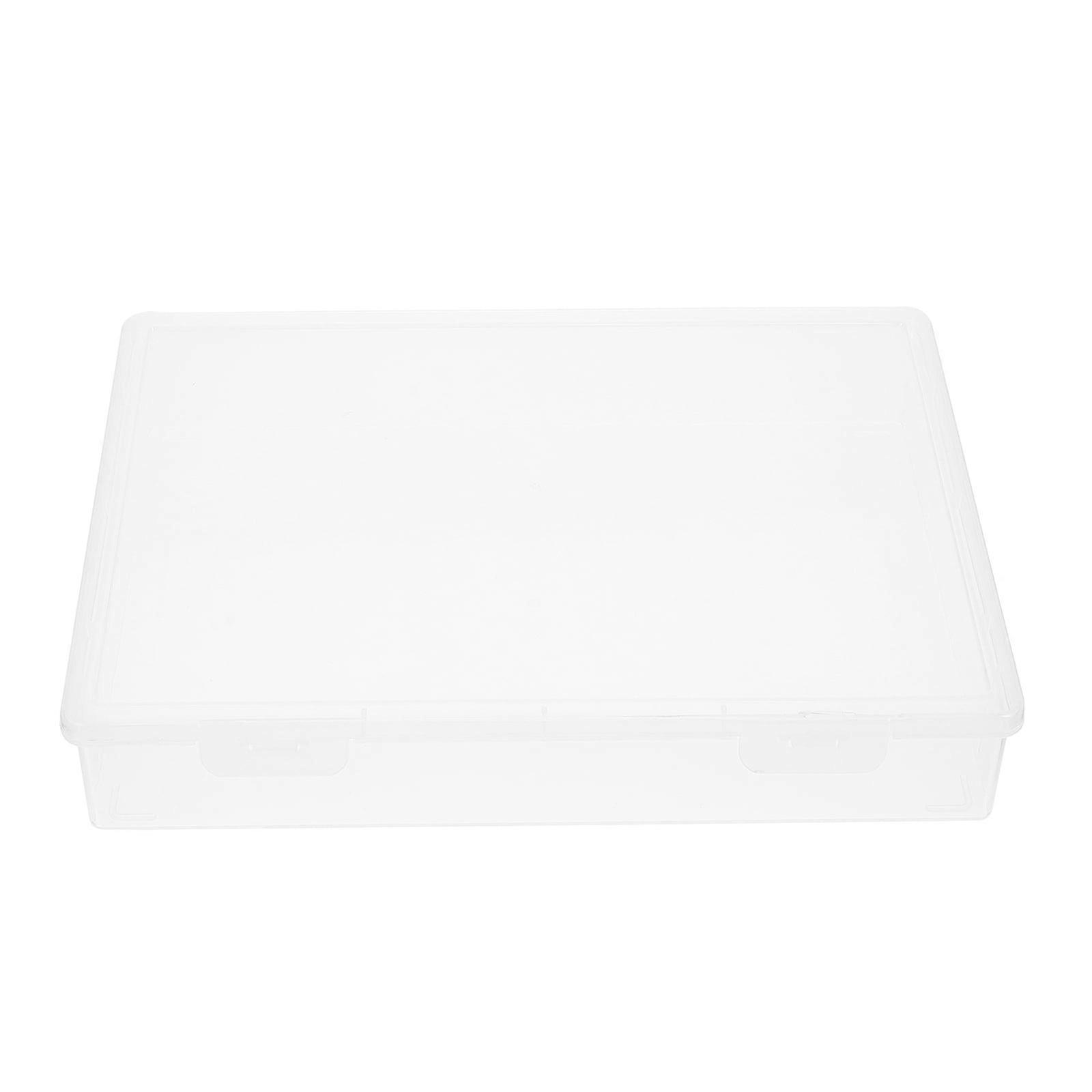 Large Capacity Files Holder Desktop Document Organizer Transparent Paper Box